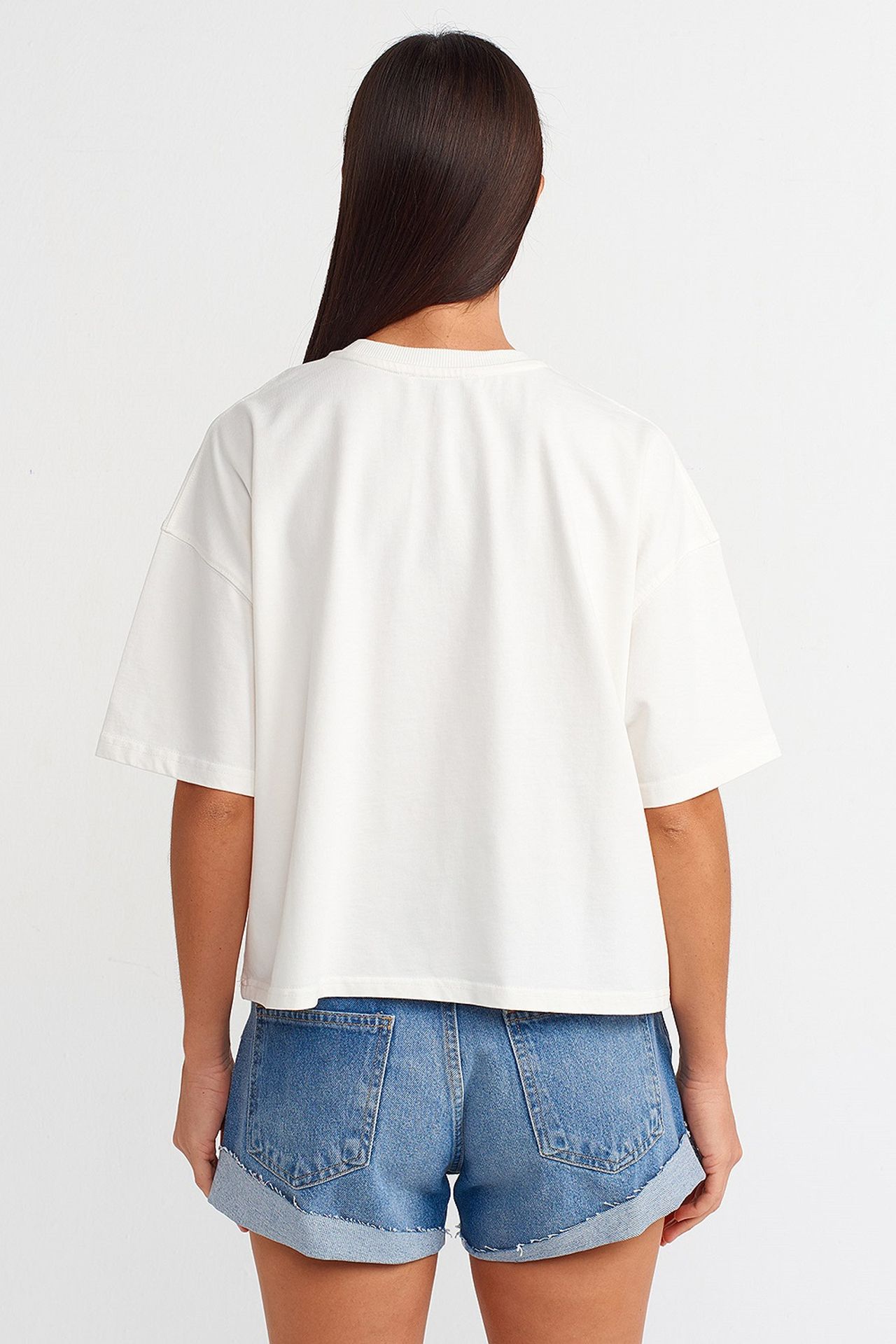 DILVIN Oversized Cotton Crew Neck T-Shirt 2
