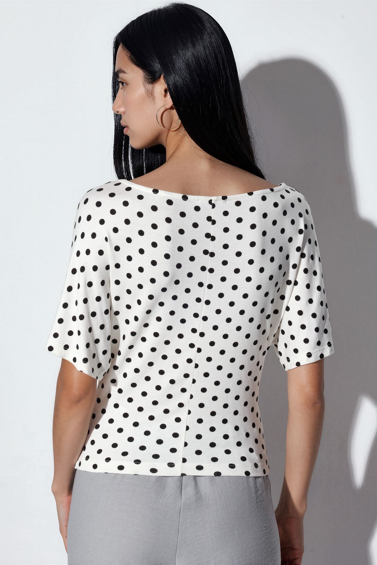BDART Off-Shoulder Polka Dot Oversized Blouse 3