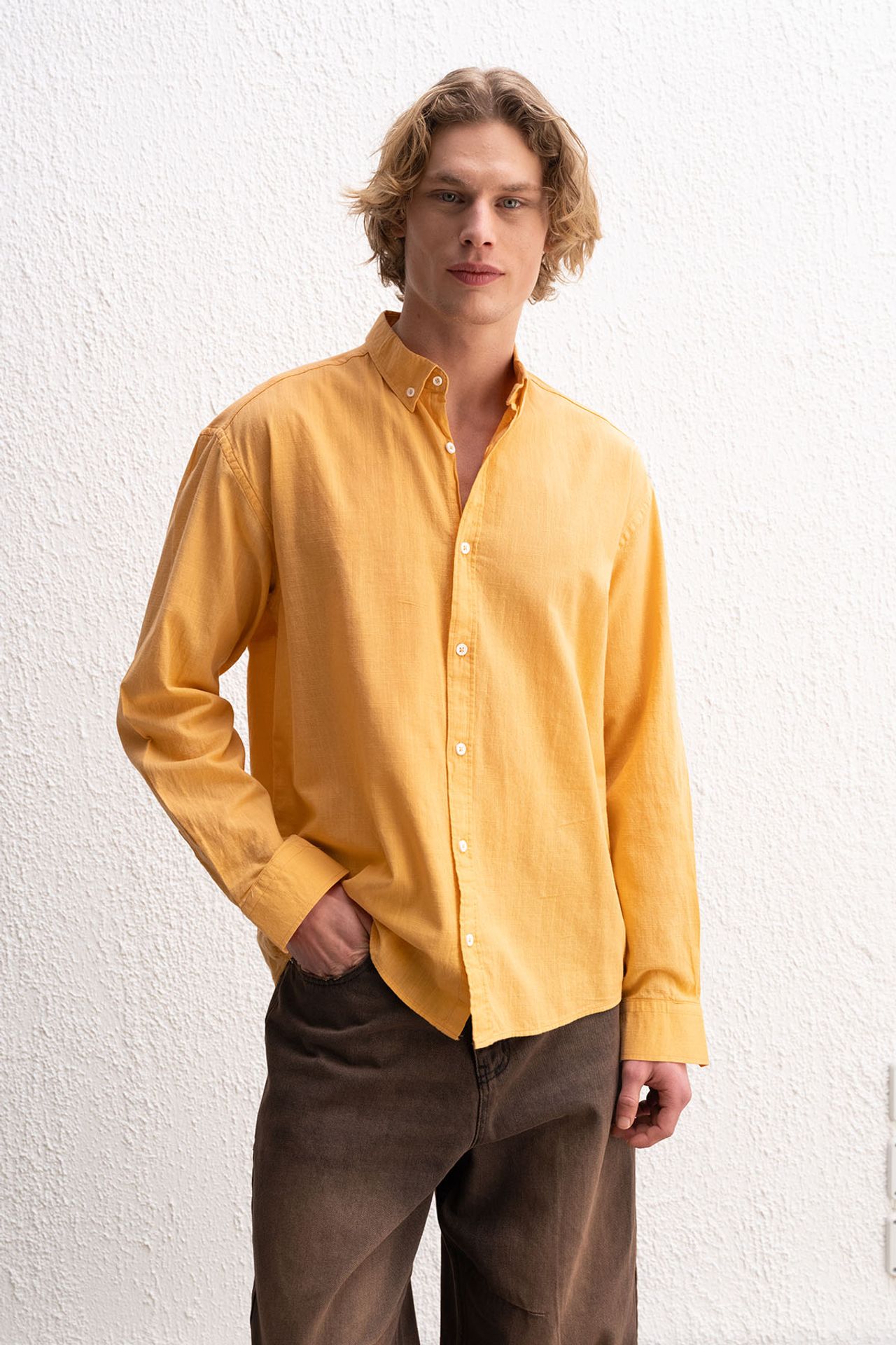 GIESTO Cotton Oversized Button-Up Shirt 1