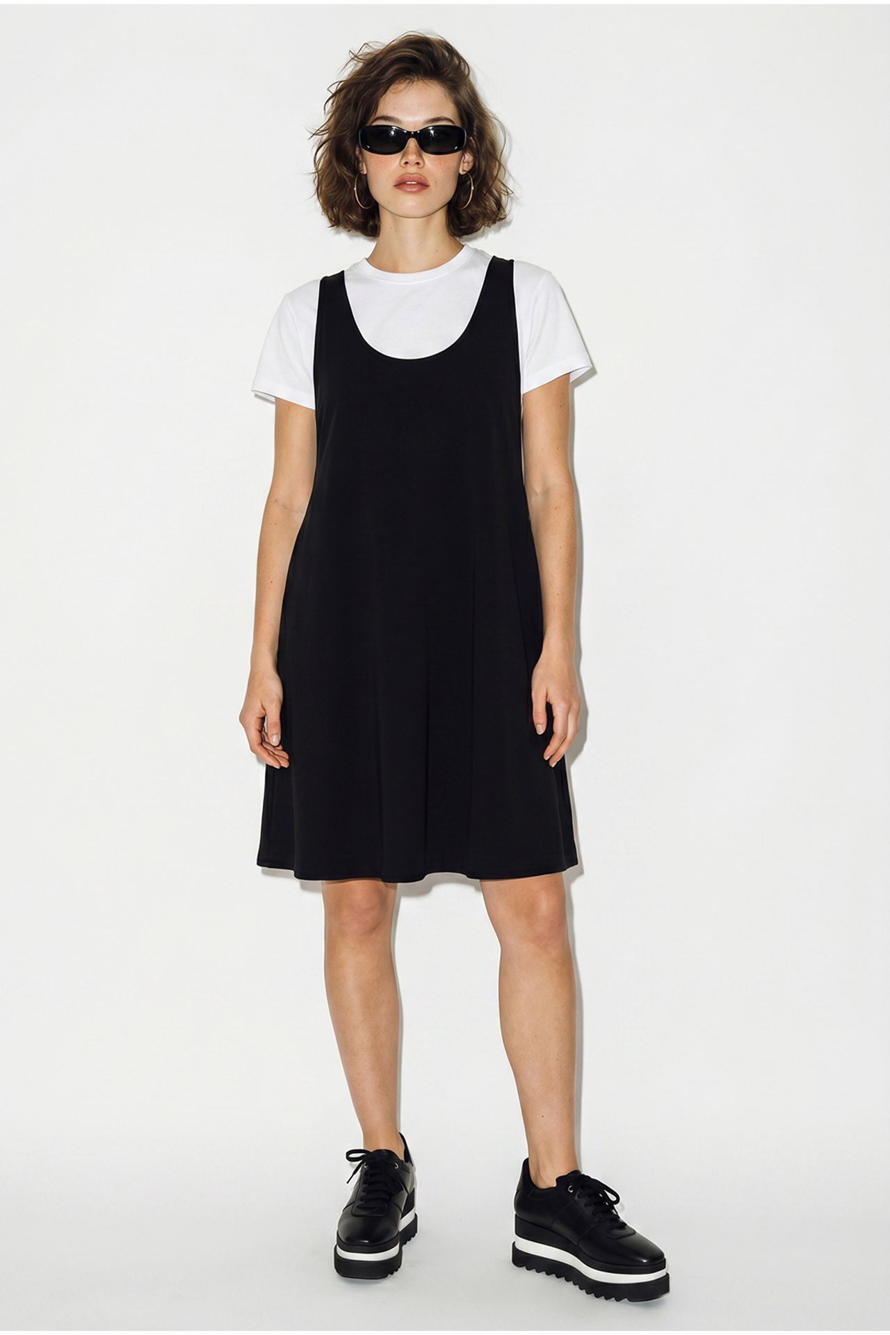 LUCCI Sleeveless A-line Mini Dress With Pockets 4
