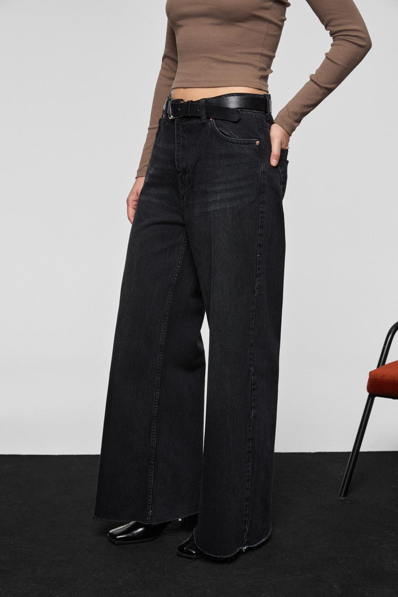 GRIMELANGE High Waist Wide Leg Jeans 5