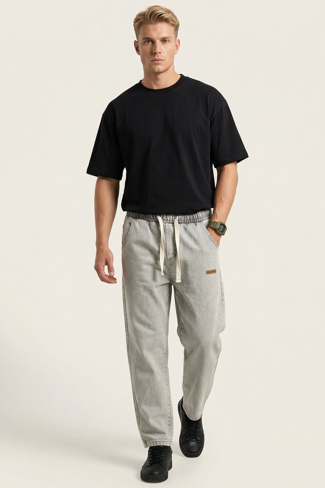 BDART Elastic Waist Denim Pants 1