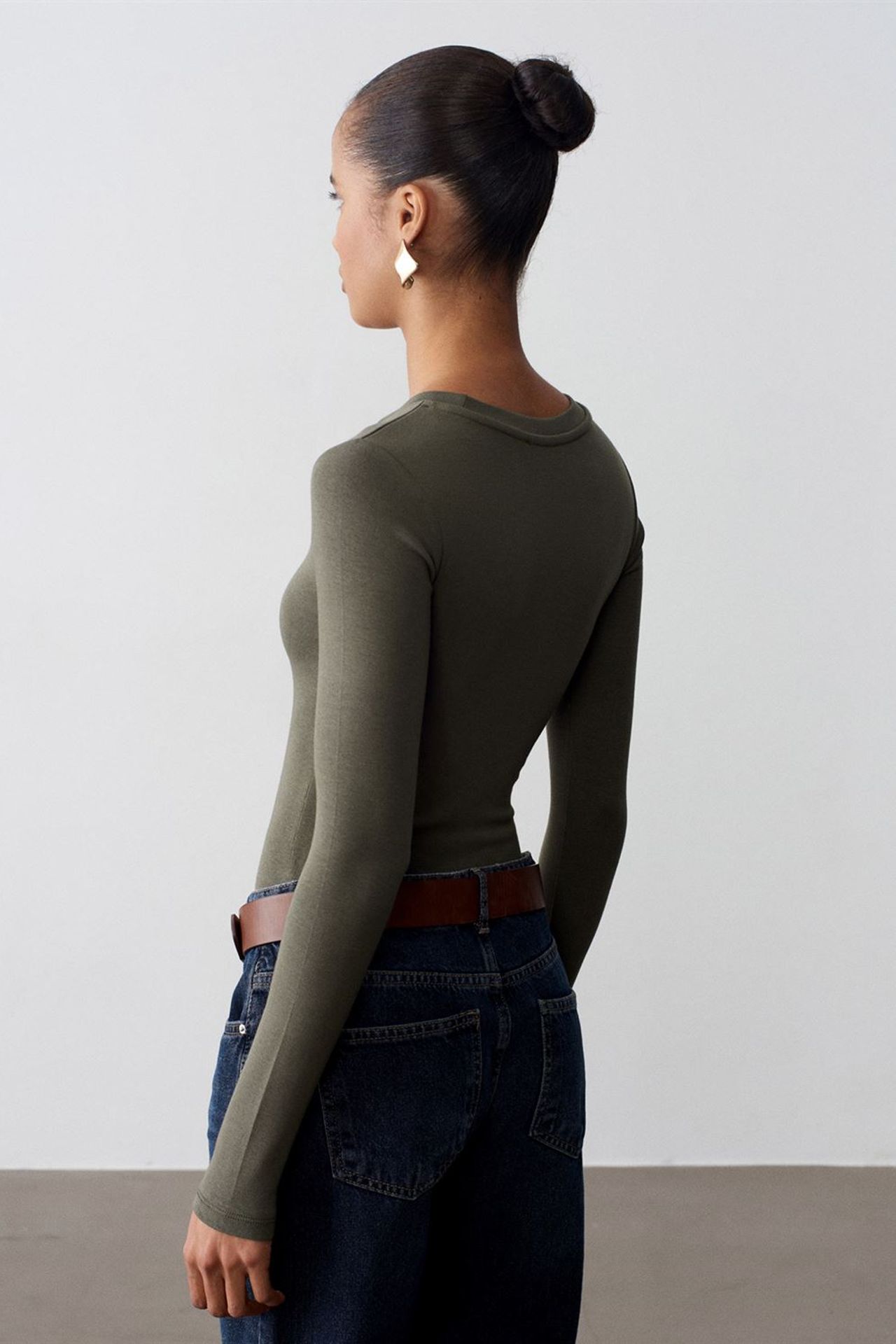 DILVIN Slim Fit Bisiklet Yaka Jersey Body 2