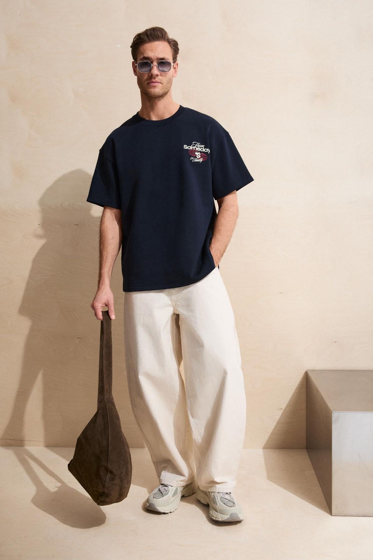GRIMELANGE Printed Oversized Crew Neck T-Shirt 2