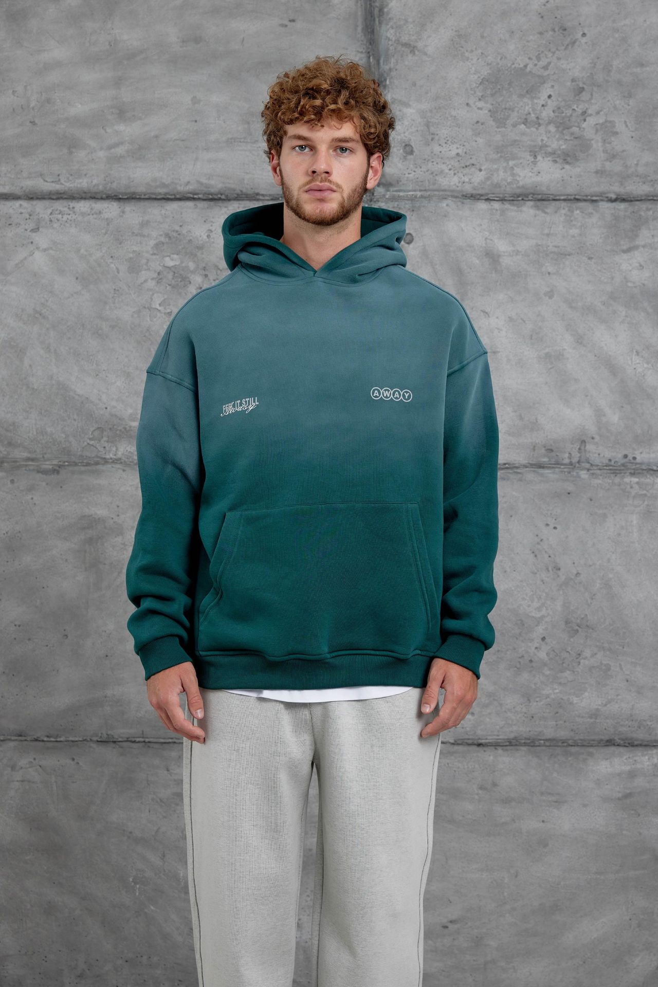 NOMARC Geniş Kesim Kapüşonlu Logolu Cepli Hoodie 1