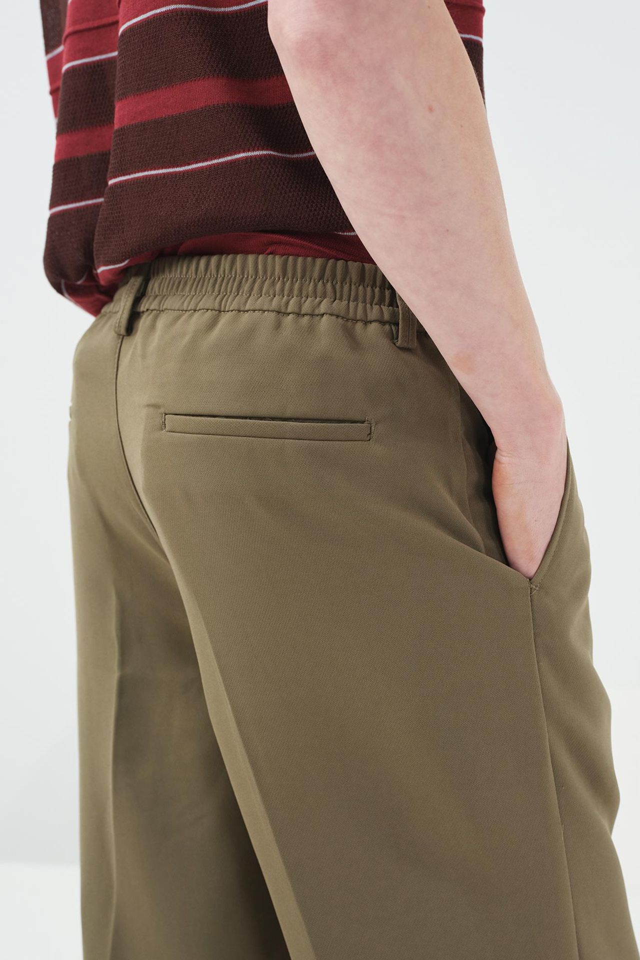 GIESTO High Waist Pleated Straight Leg Trousers 4