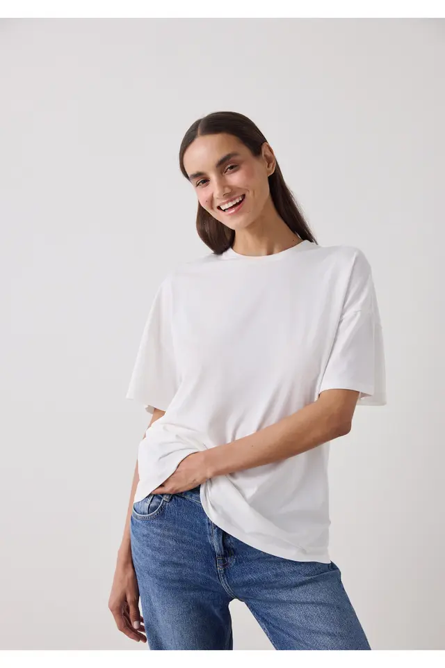 PENTI Crew Neck Oversize Cotton T-Shirt