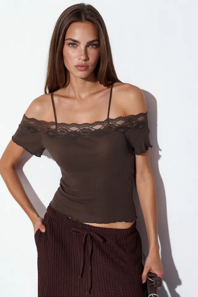 BUSEM Ribbed Cotton Square-Neck Cami Top
