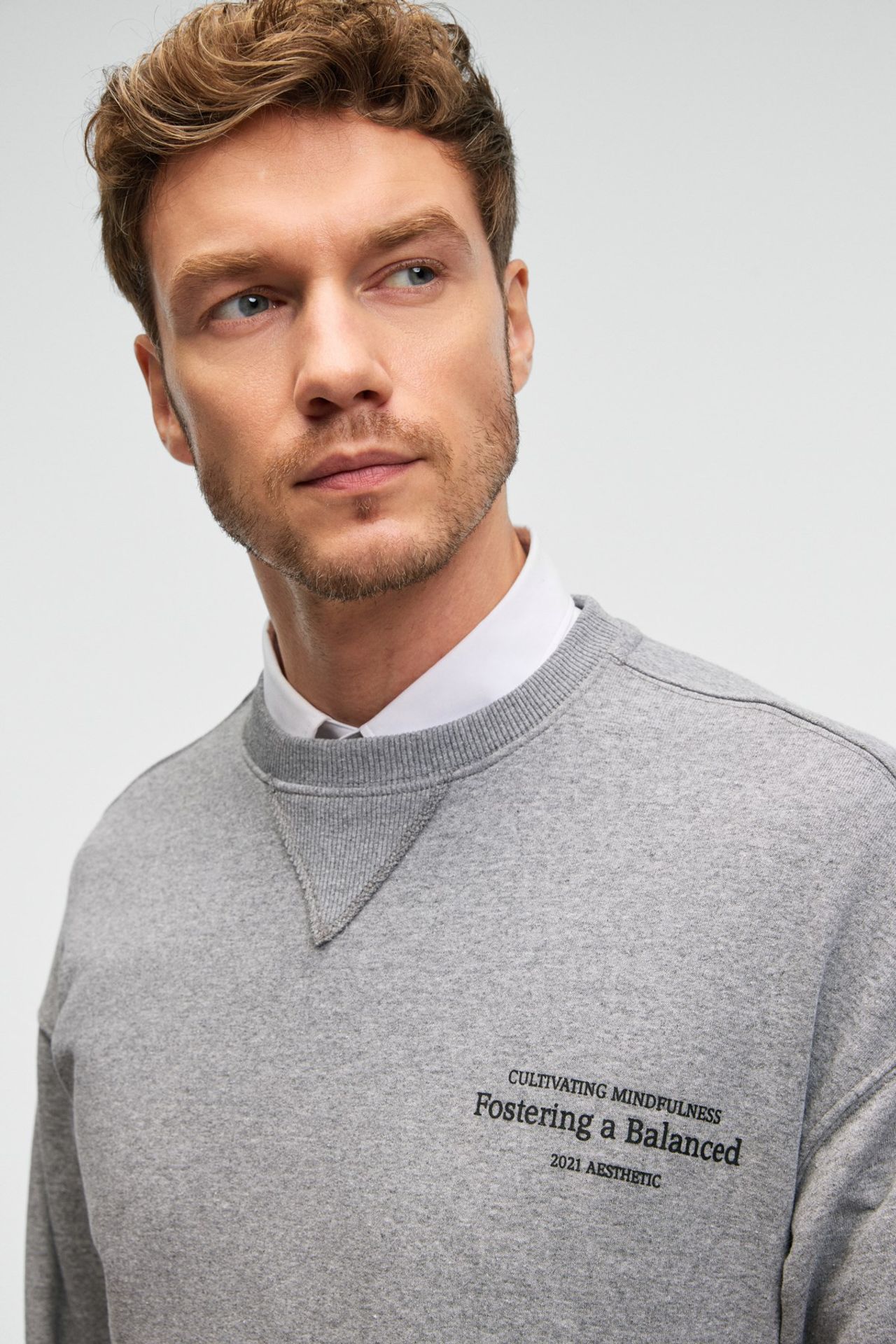 GRIMELANGE Fitilli Bisiklet Yaka Sweatshirt 4
