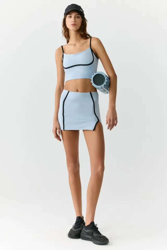 GRIMELANGE High Waist Bodycon Mini Skirt