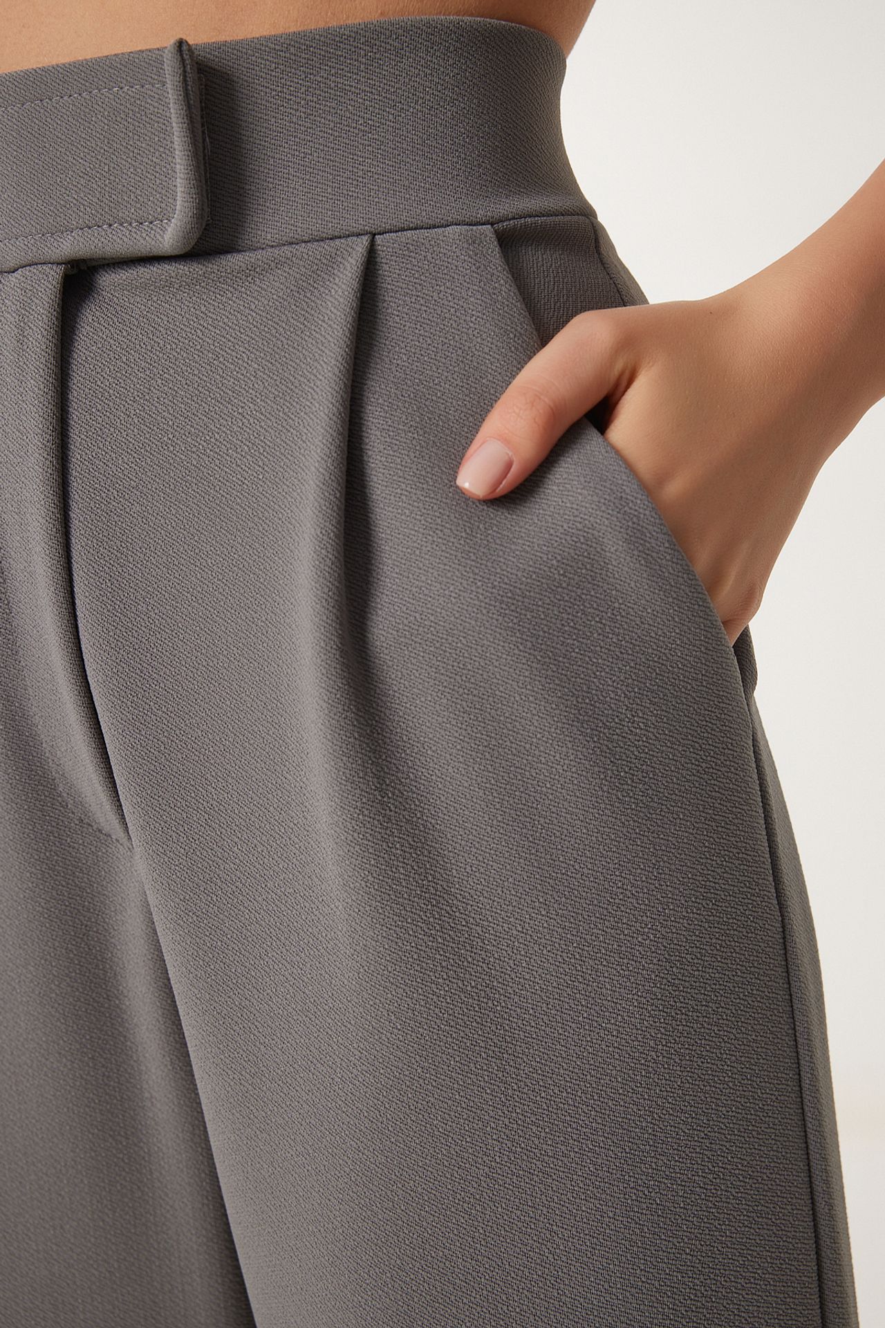 ISTANBUL High Waist Textured Palazzo Pants 3