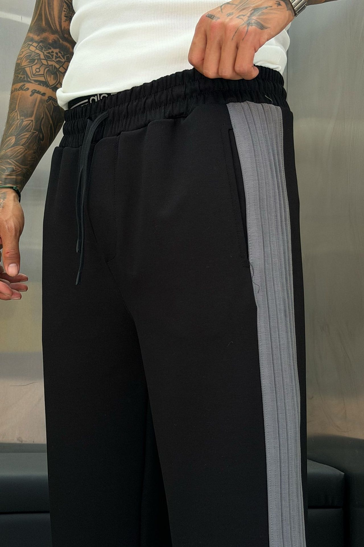 NOMARC Uzun Geniş Paça İpli Jogger Eşofman 3