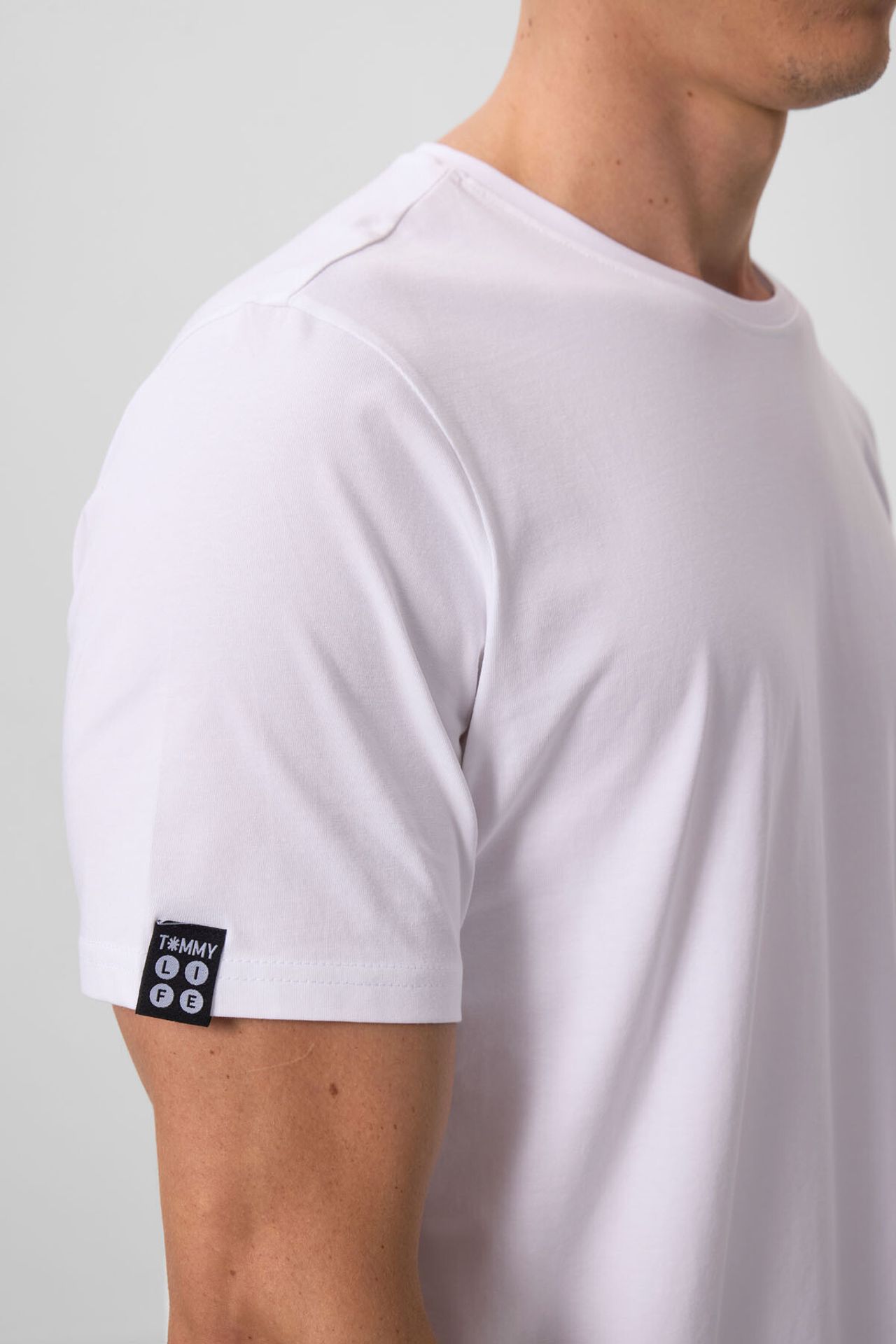 TOMMY Men's Cotton Elastane Crew Neck T-Shirt 5