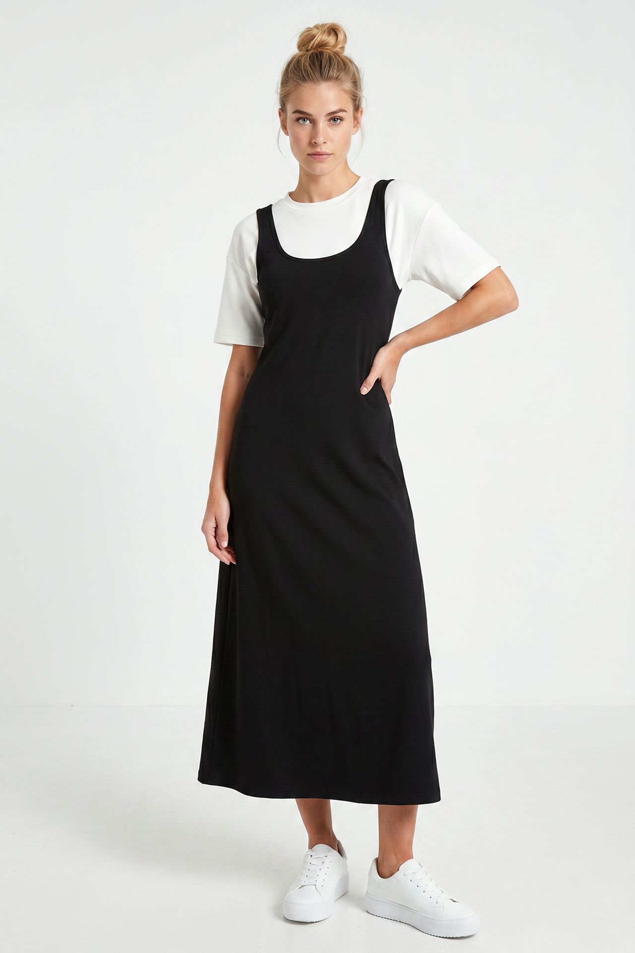 ISTANBUL Women’s Sleeveless Midi Jersey Slip Dress 2