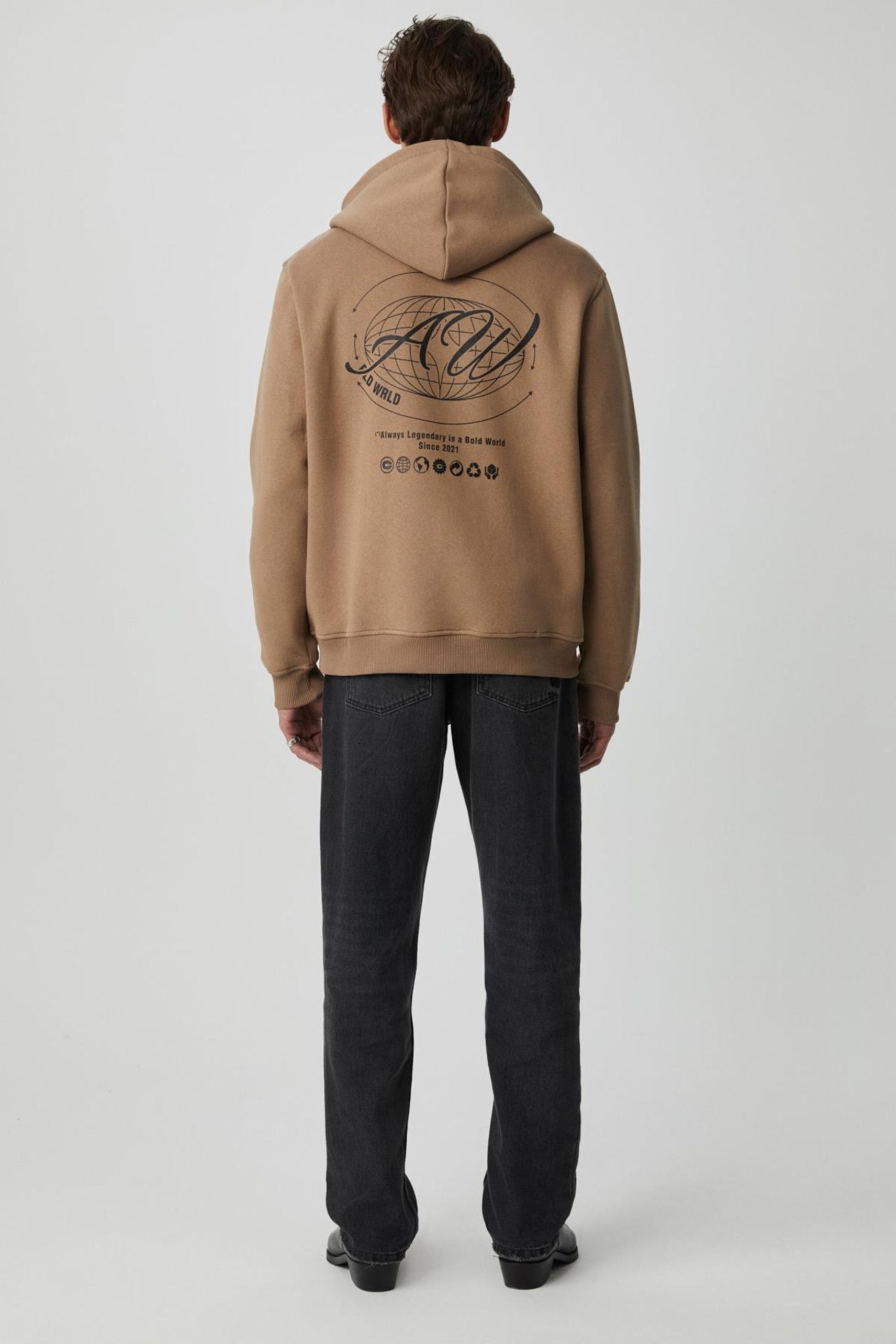 GRIMELANGE Baskılı Kapüşonlu Cepli Sweatshirt 5