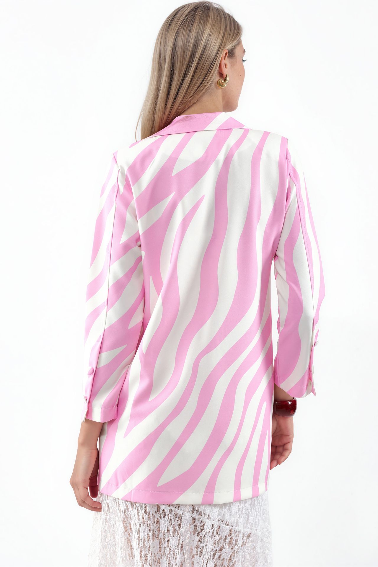 MSN Long Zebra Print Blazer 3