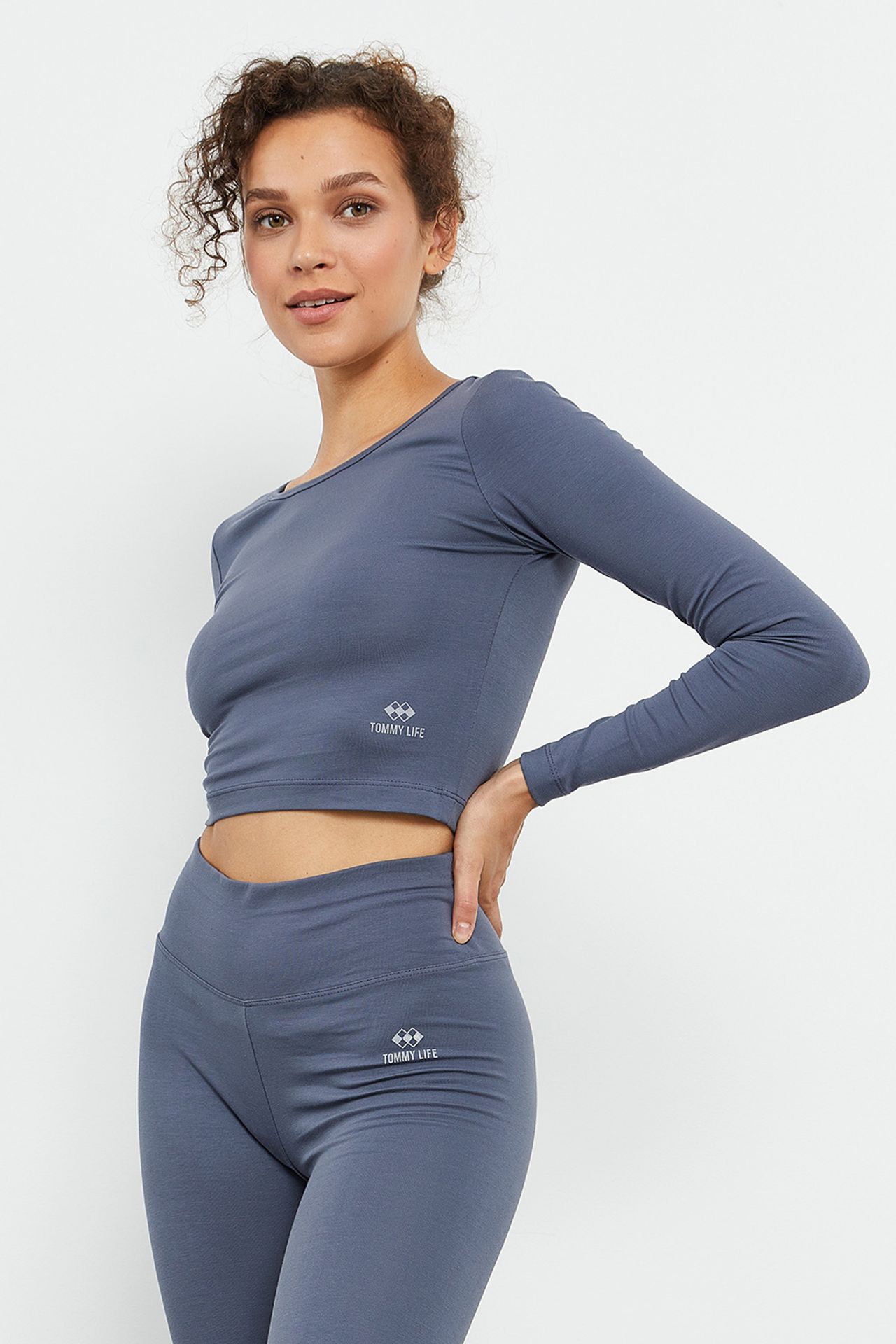 TOMMY Slim-Fit Long Sleeve Crop Top 5