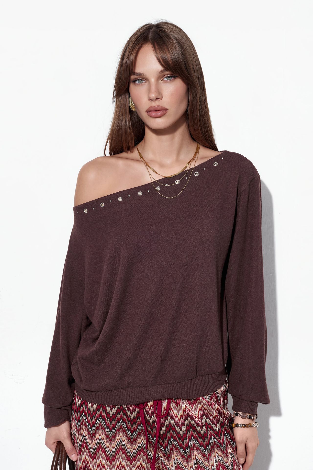 BUSEM Kadın Bisiklet Yaka Polar Sweatshirt 1