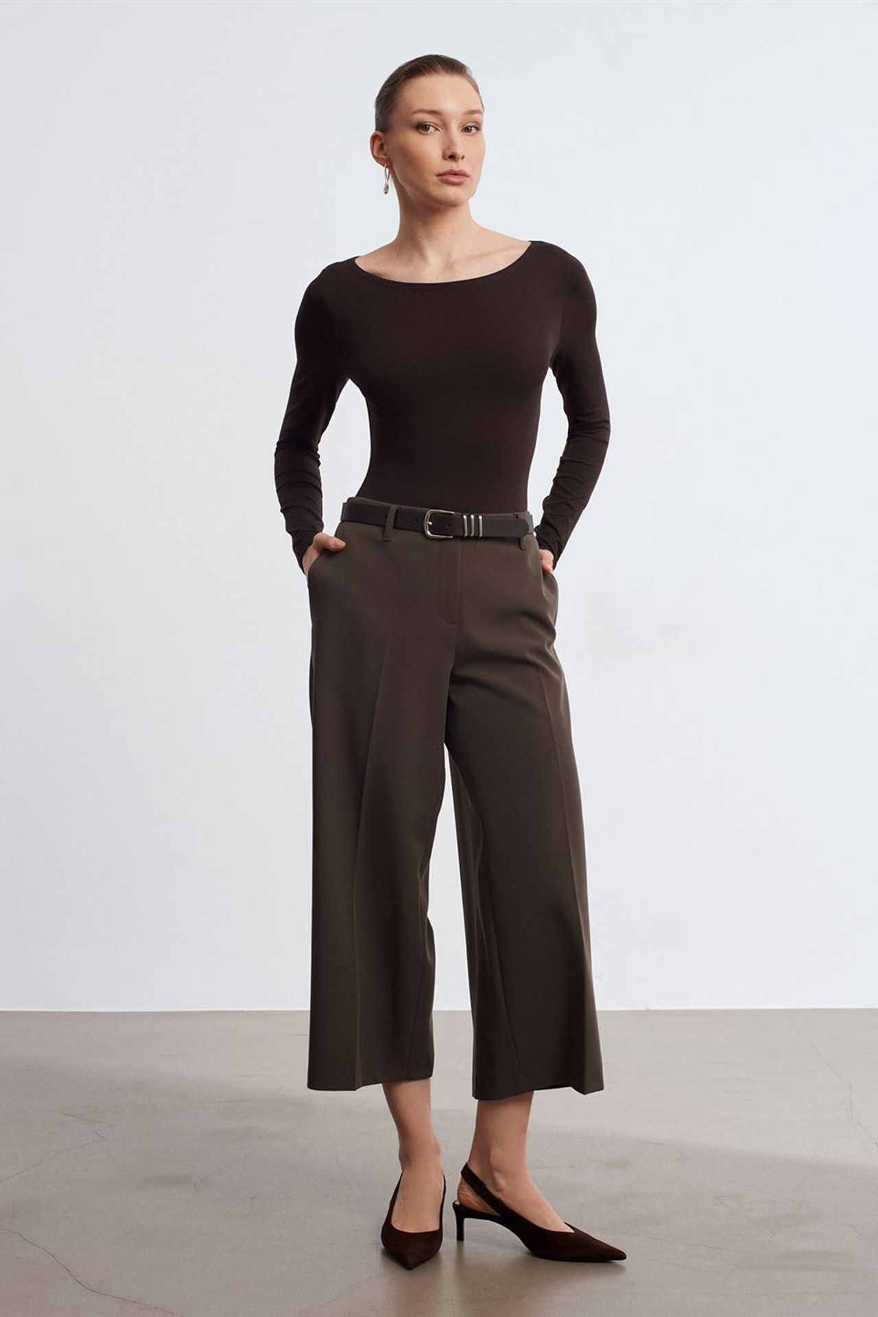 DILVIN Slim Fit Kayık Yaka Body 3
