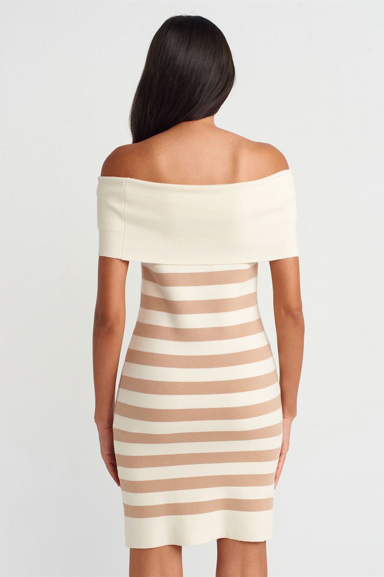 DILVIN Striped Ribbed Bodycon Mini Dress 2