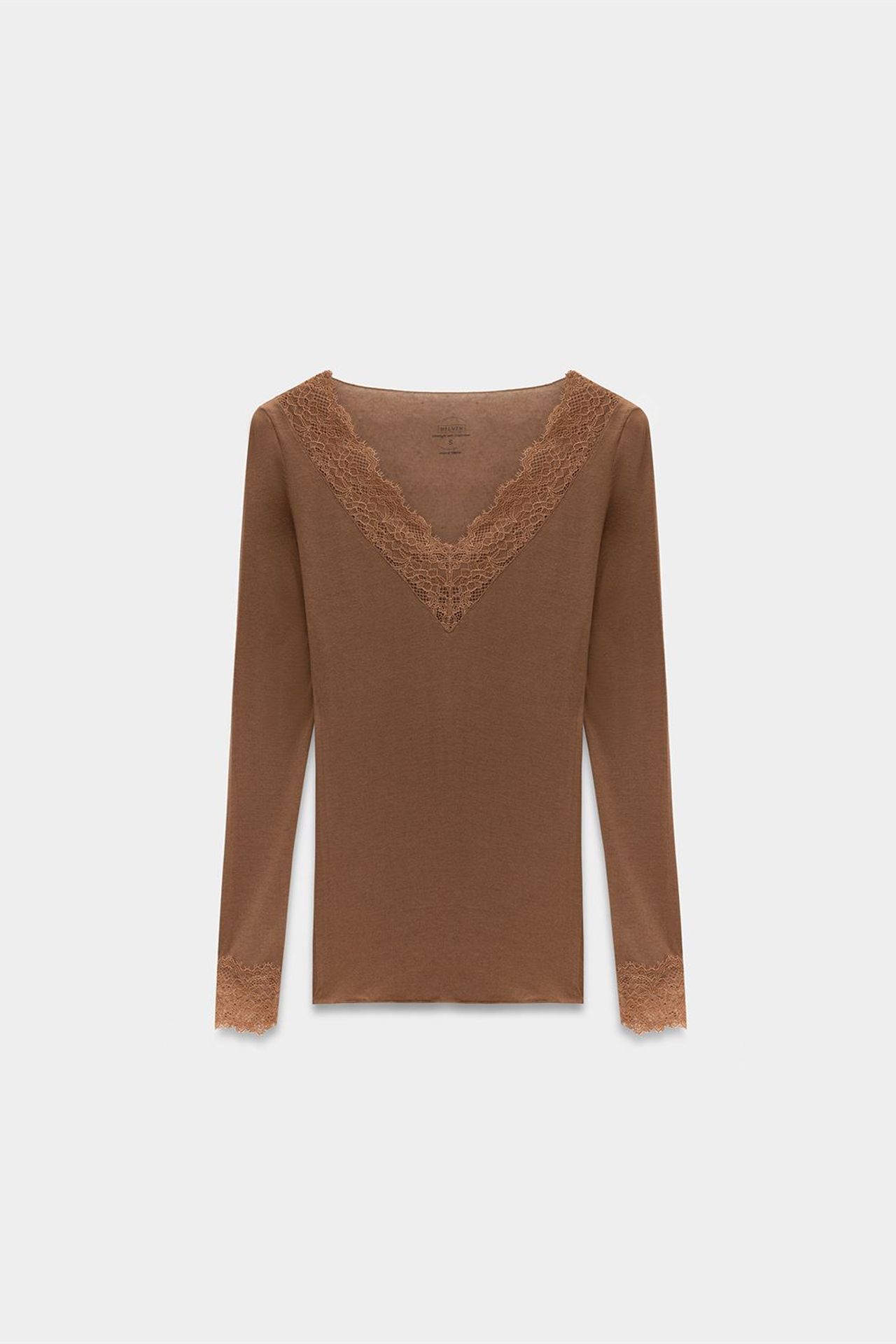 DILVIN Slim Fit V-Neck Lace Blouse 5