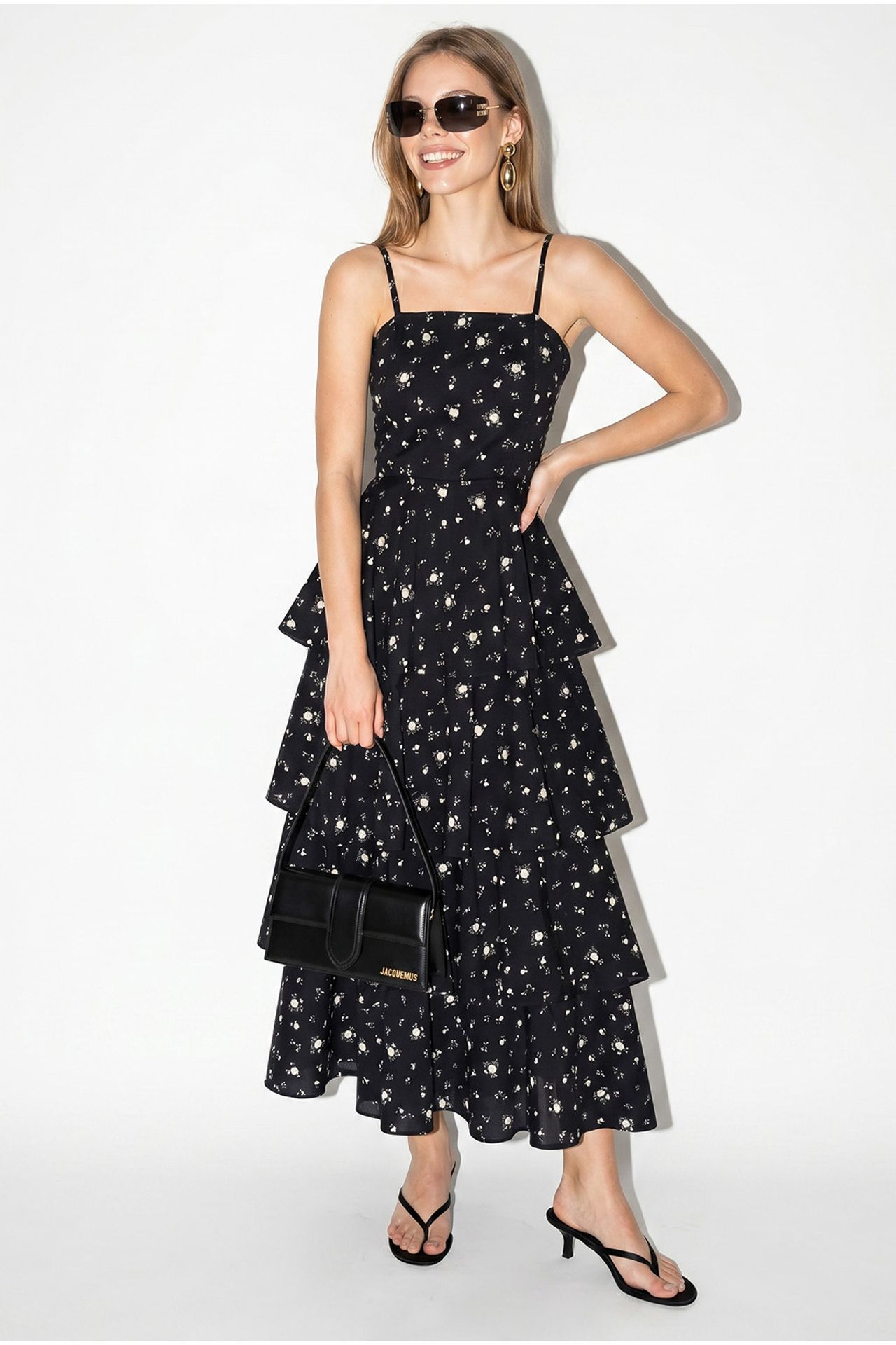 LUCCI Floral Chiffon Maxi Dress 3
