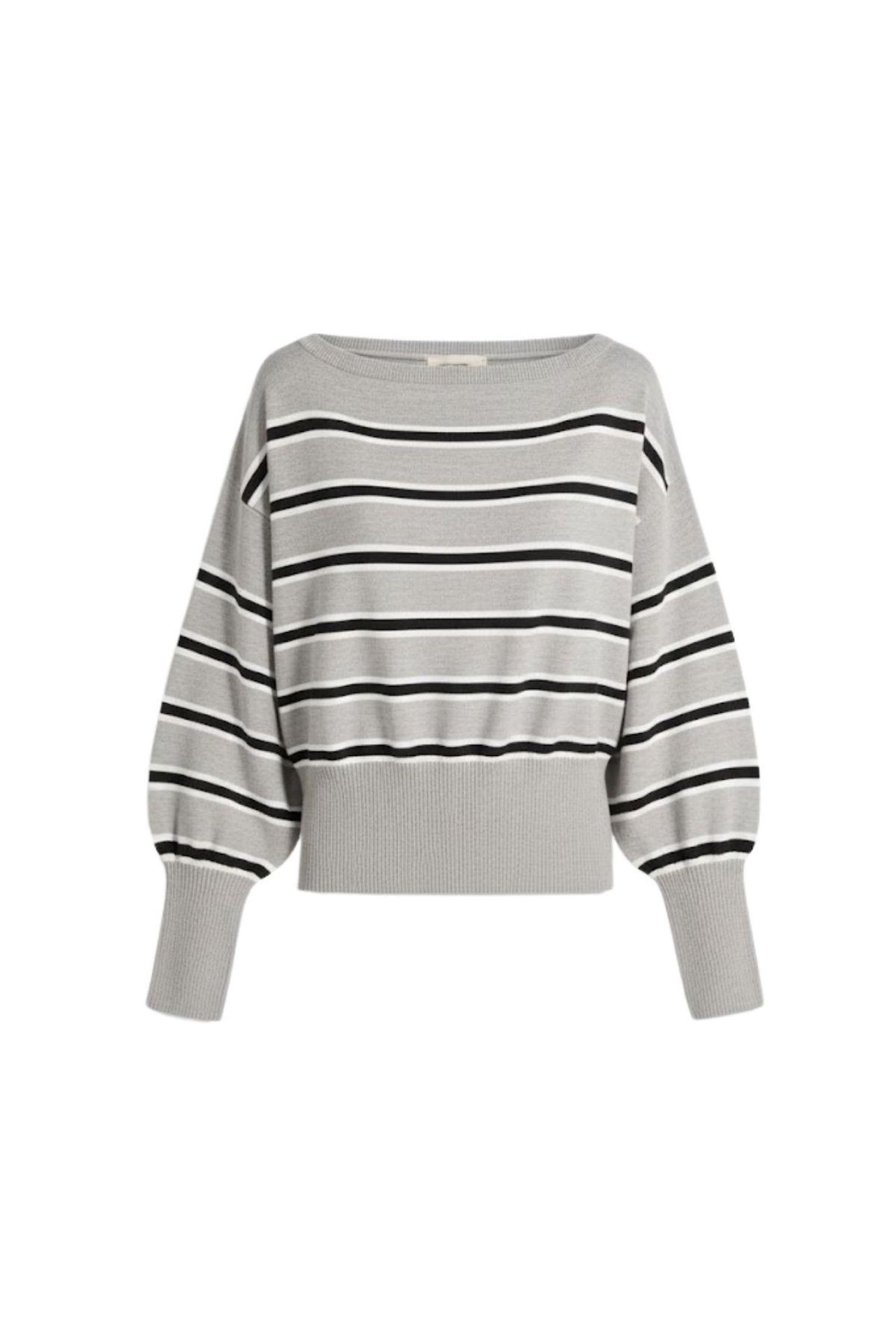 Mixray Ribbed Boat Neck Sweater 5