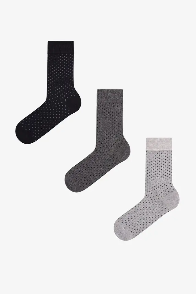 PENTI Men's Contrast Cotton 2-Pack Crew Socks