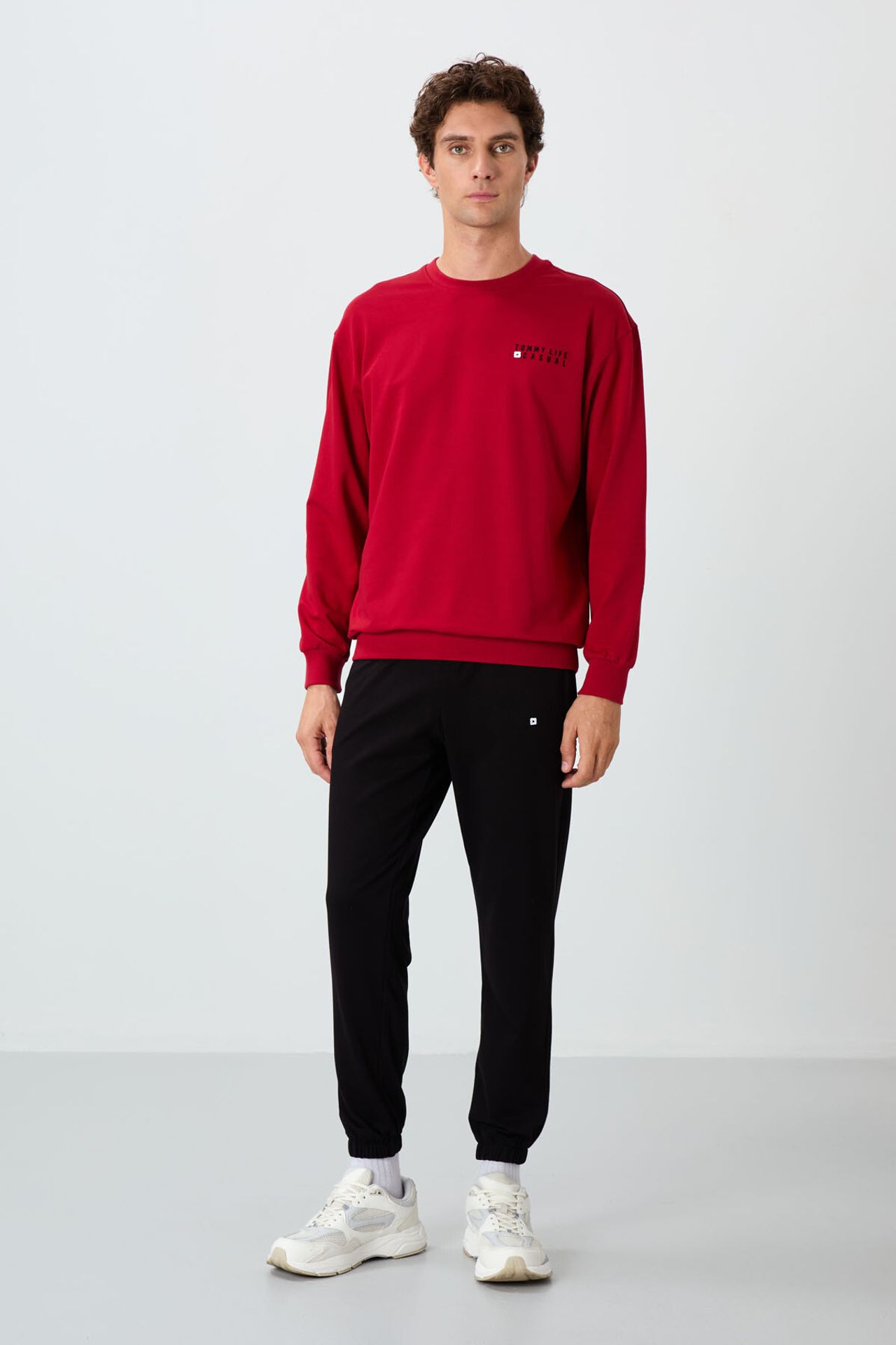 TOMMY Oversized Crew Neck Sweatshirt And Pants Set 1