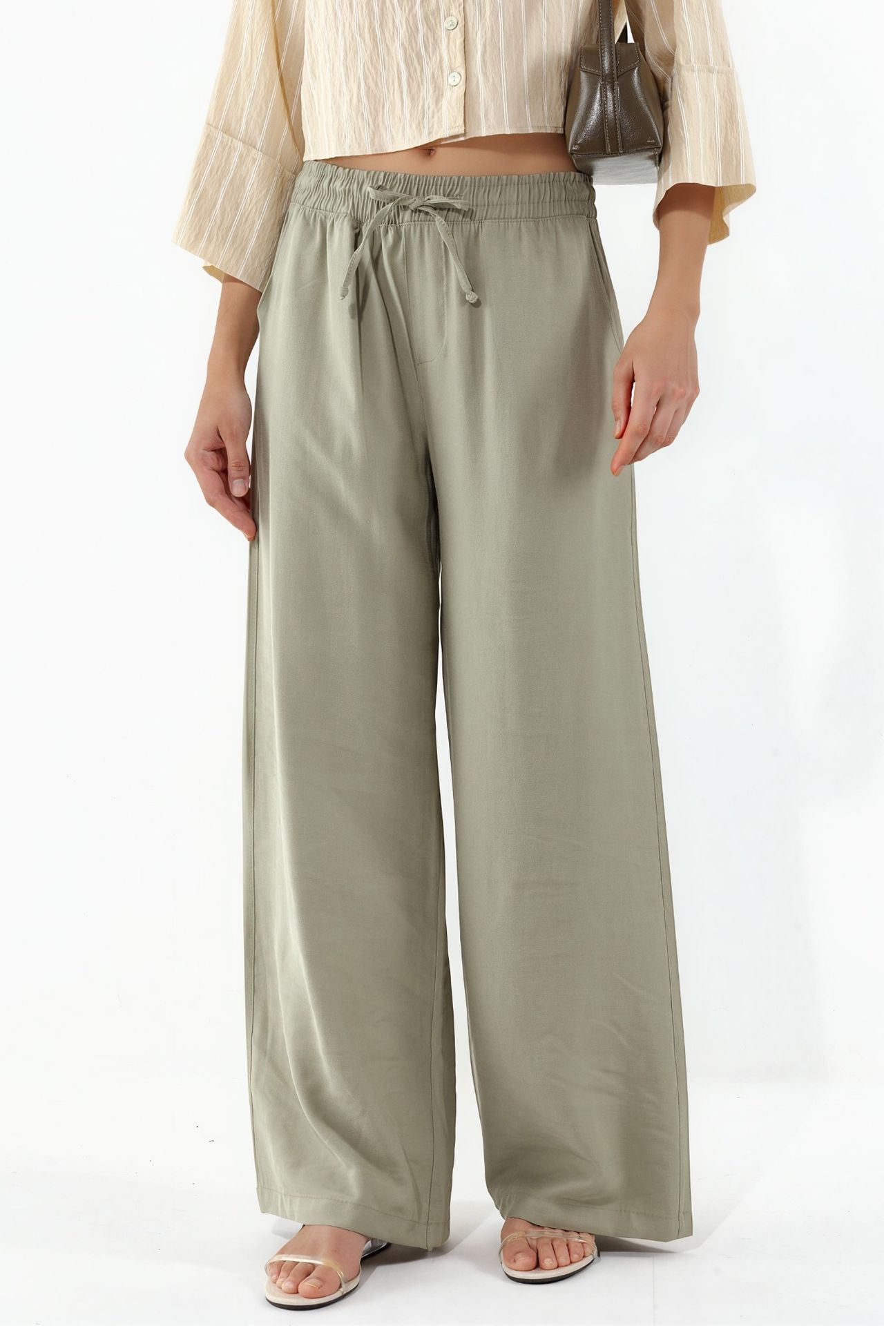 BDART High Waist Wide Leg Trousers with Pocket 1