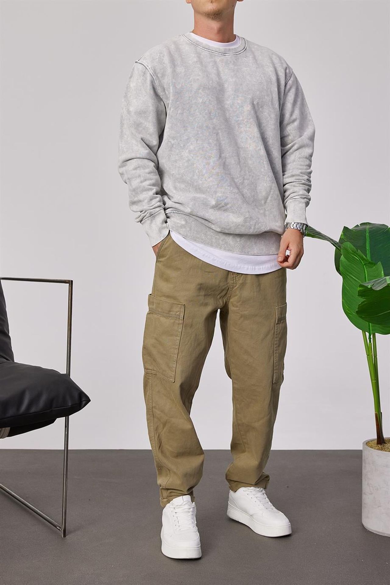 NOMARC Rahat Bisiklet Yaka Sweatshirt 1