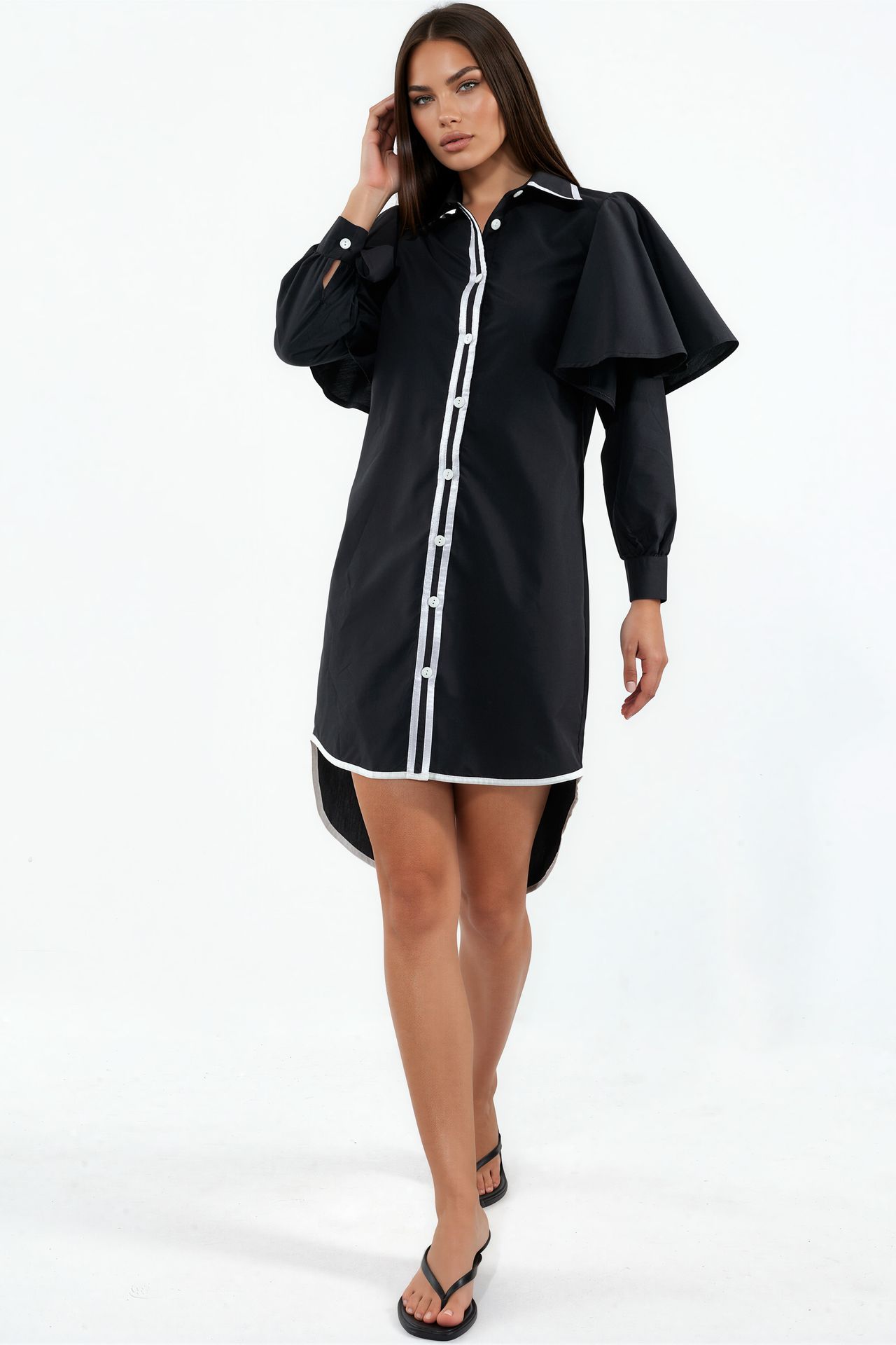 MSN Long-Sleeve Button-Front T-Shirt