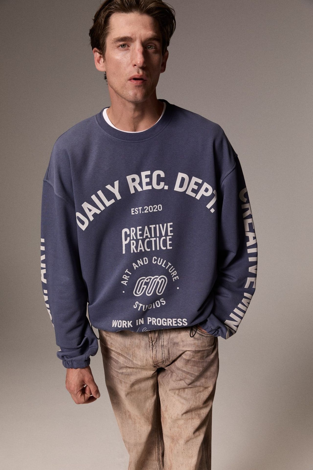 GRIMELANGE Regular Fit Crew Neck Sweatshirt 2