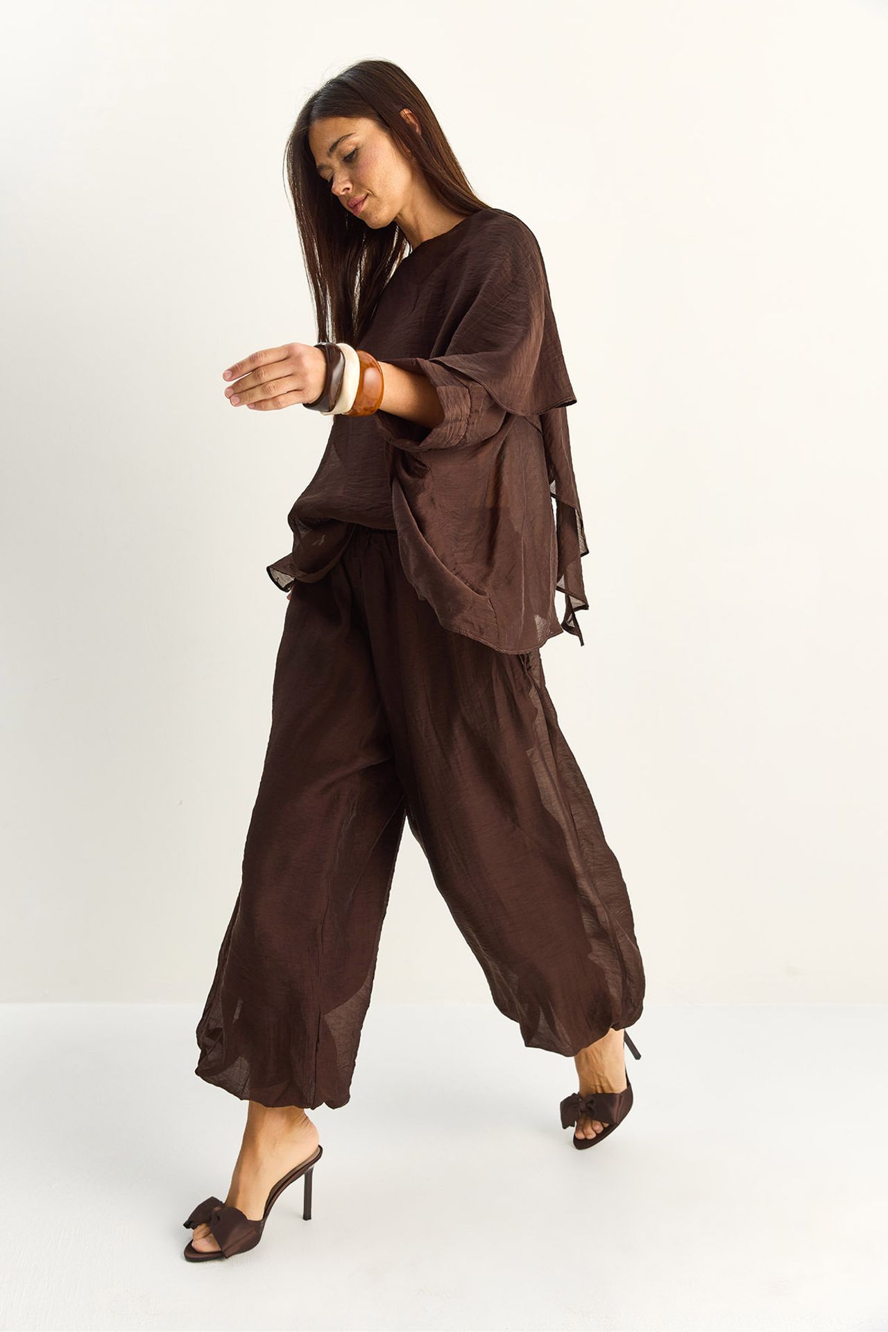 LUCCI High Waist Wide Leg Two-Piece Co-ord Set 3