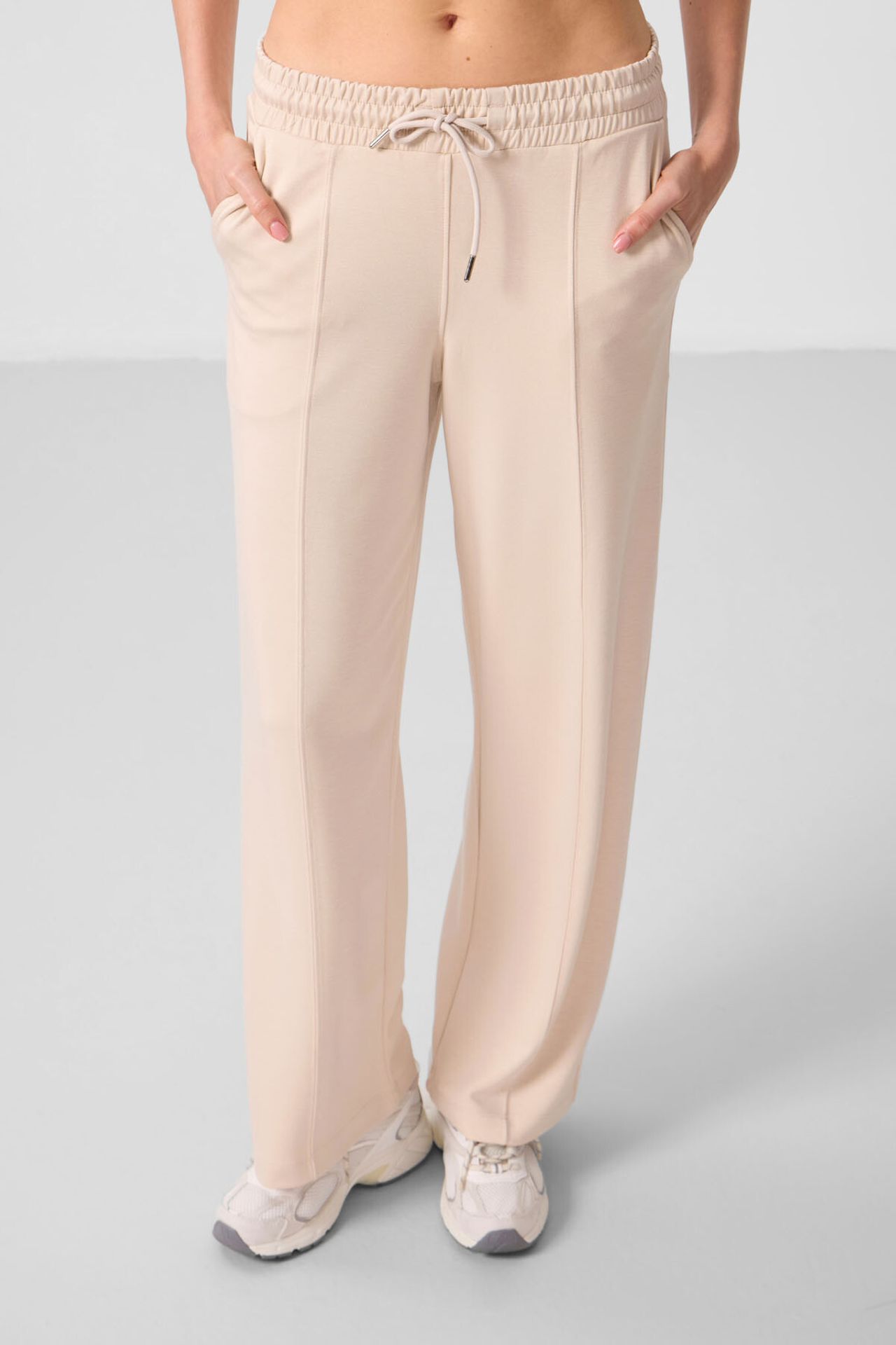 TOMMY Textured Wide Leg Palazzo Pants with Drawstring Waist 3