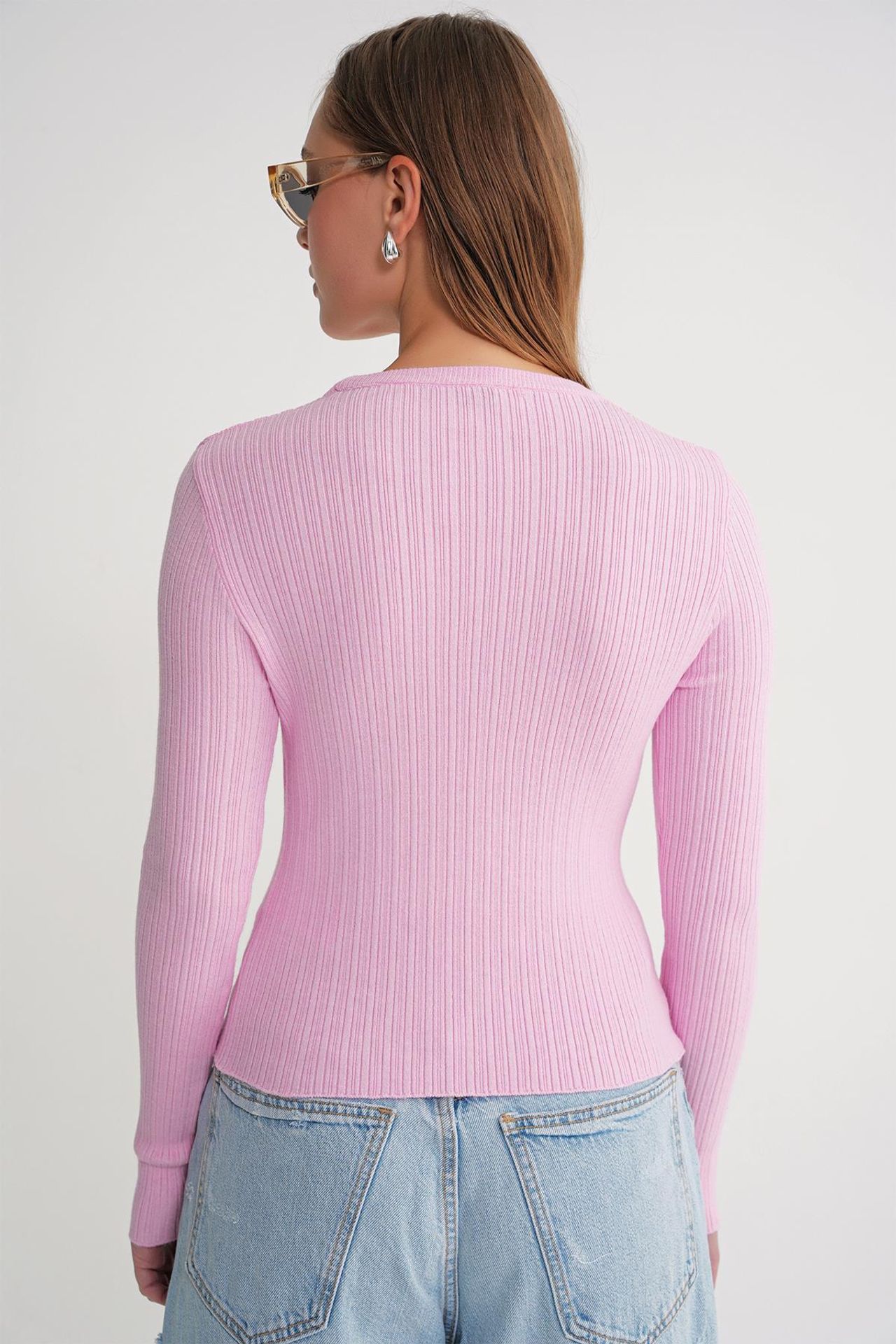Mixray Soft Textured Ribbed Fitted Top 6
