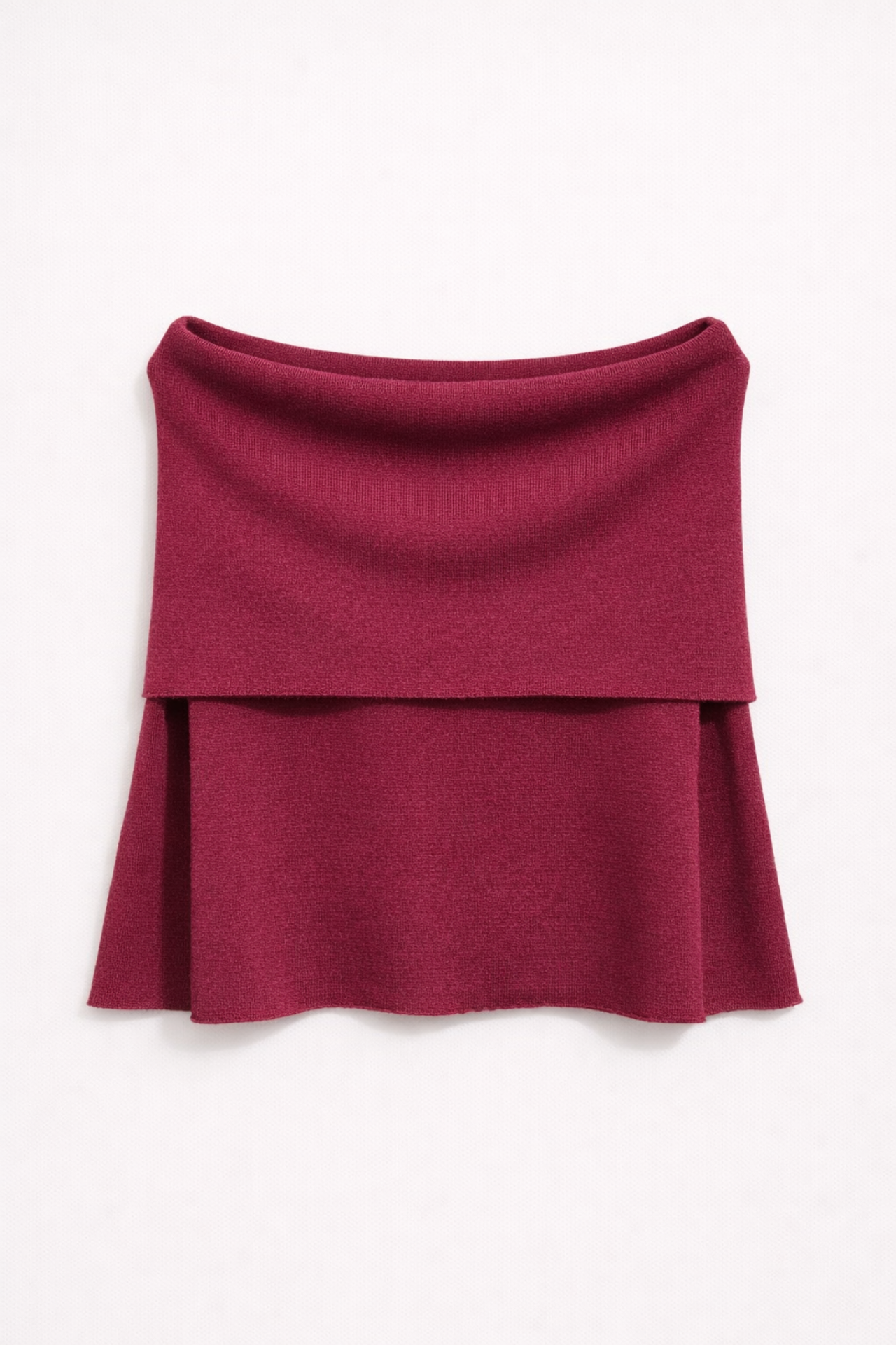 MIXRAY Oversized Ribbed Knitwear Blouse with Madonna Collar 4