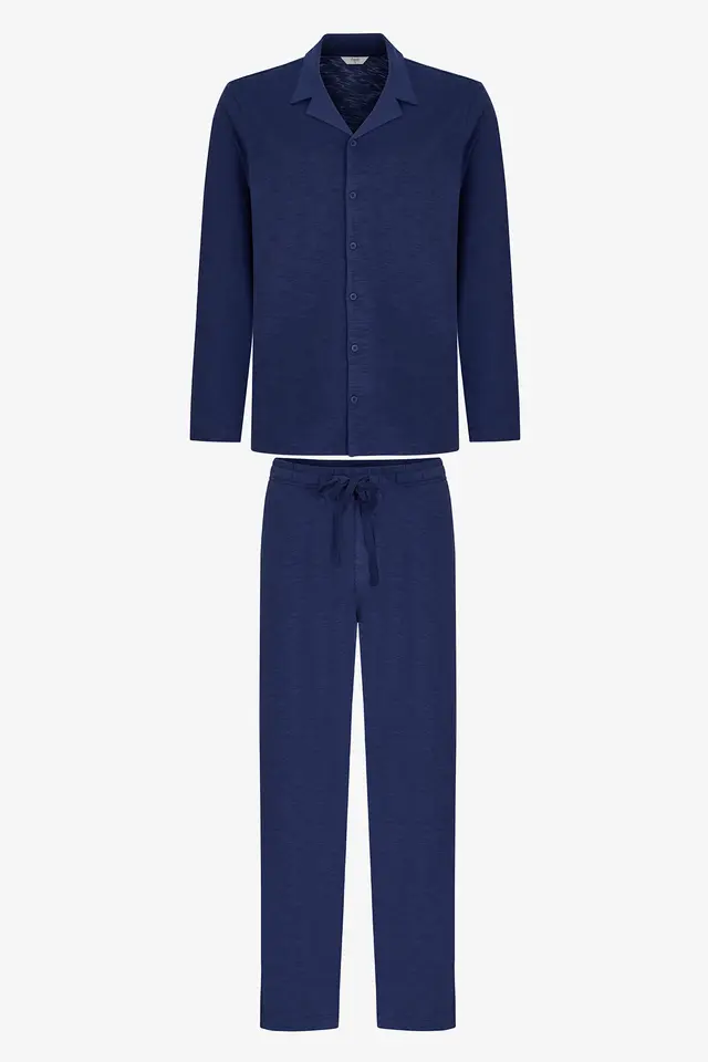 PENTI Men's Season Long Sleeve Shirt Trousers Pajama Set