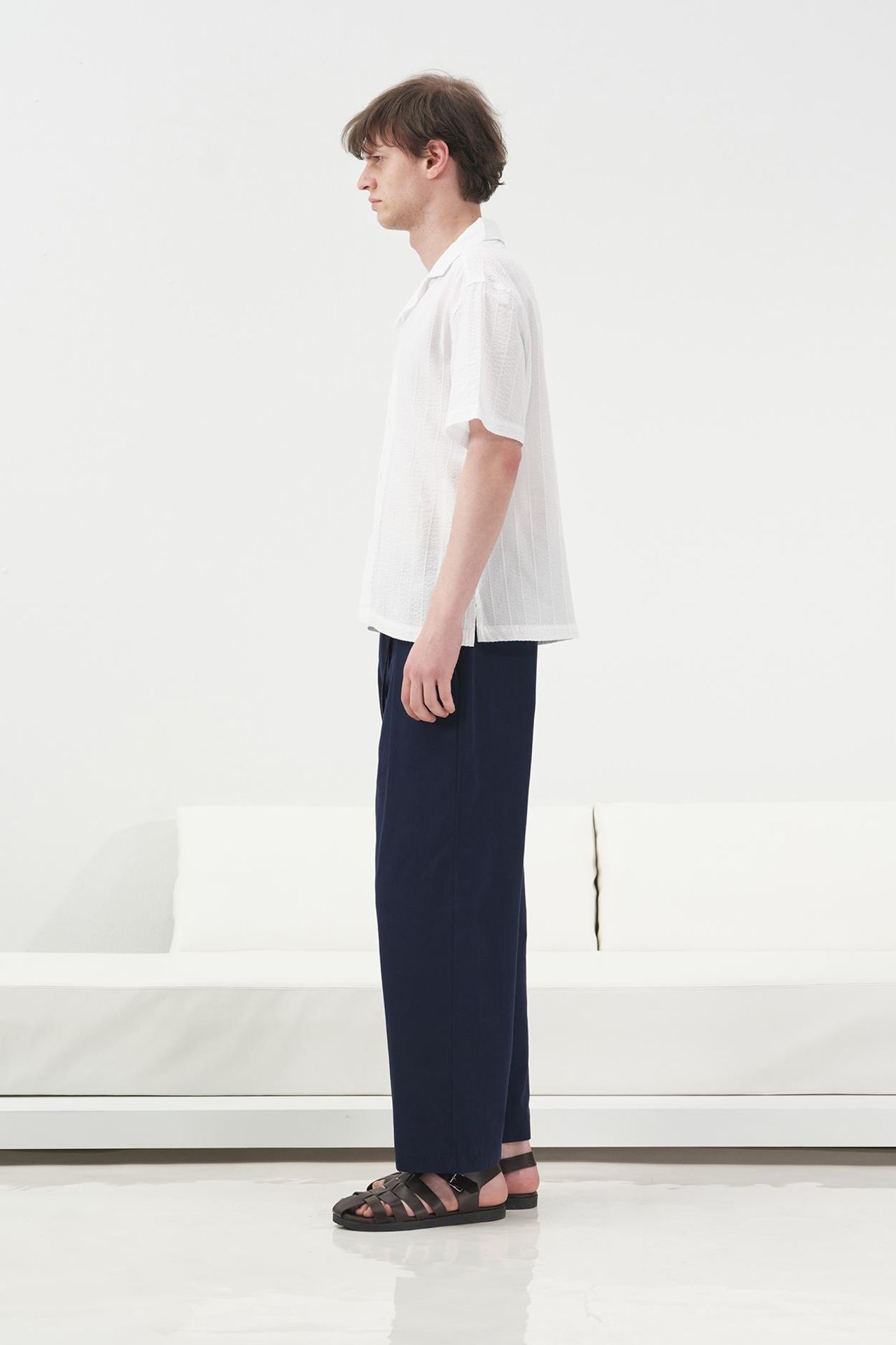 GIESTO Short Sleeve Textured Cotton Shirt 4