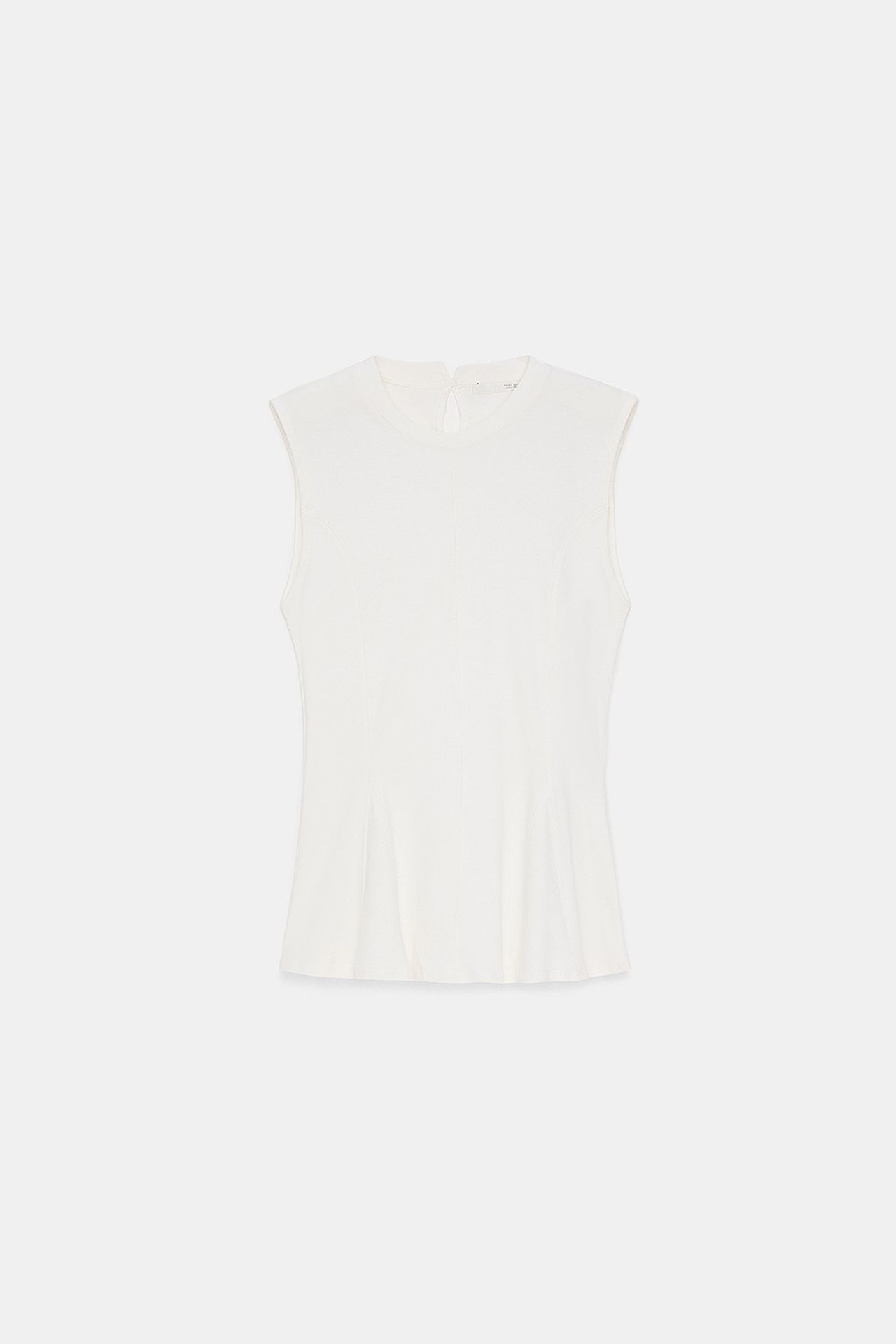 DILVIN Fitted Cotton Poplin Cut-out Shell Top 5