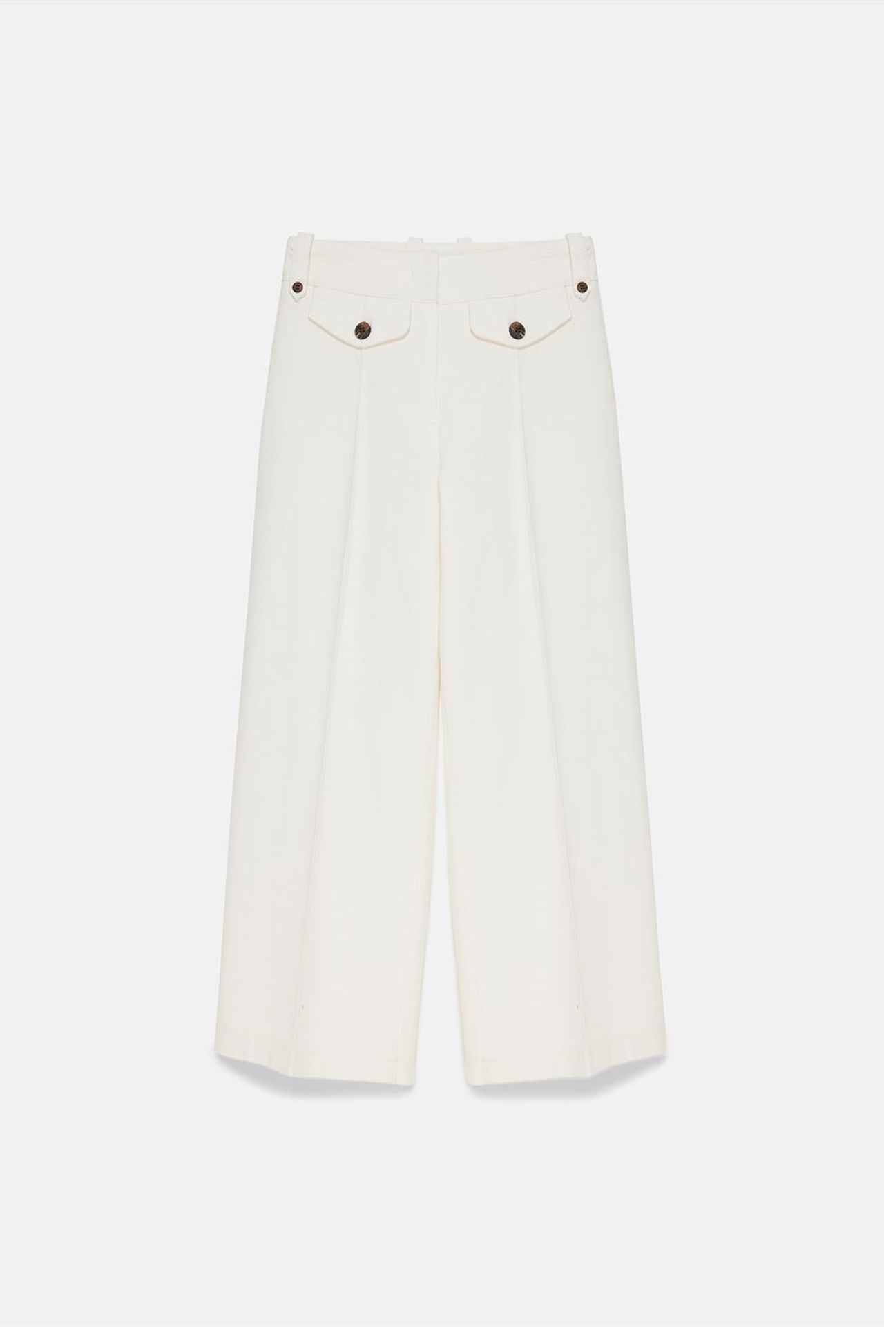 DILVIN High-Waist Cotton Poplin Capri Culottes 5