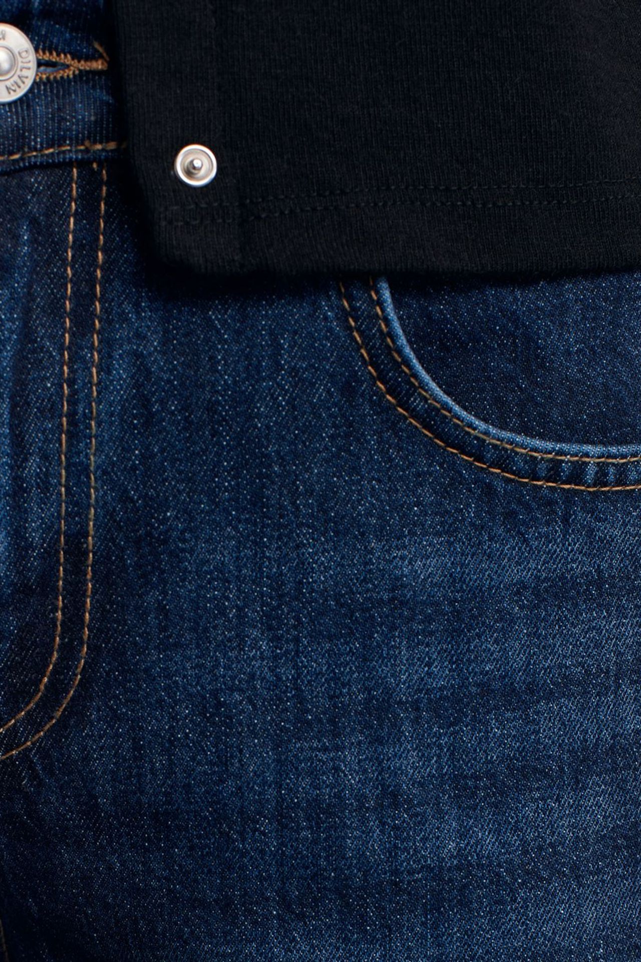 DILVIN Yüksek Bel Düz Paça Denim Pantolon 4