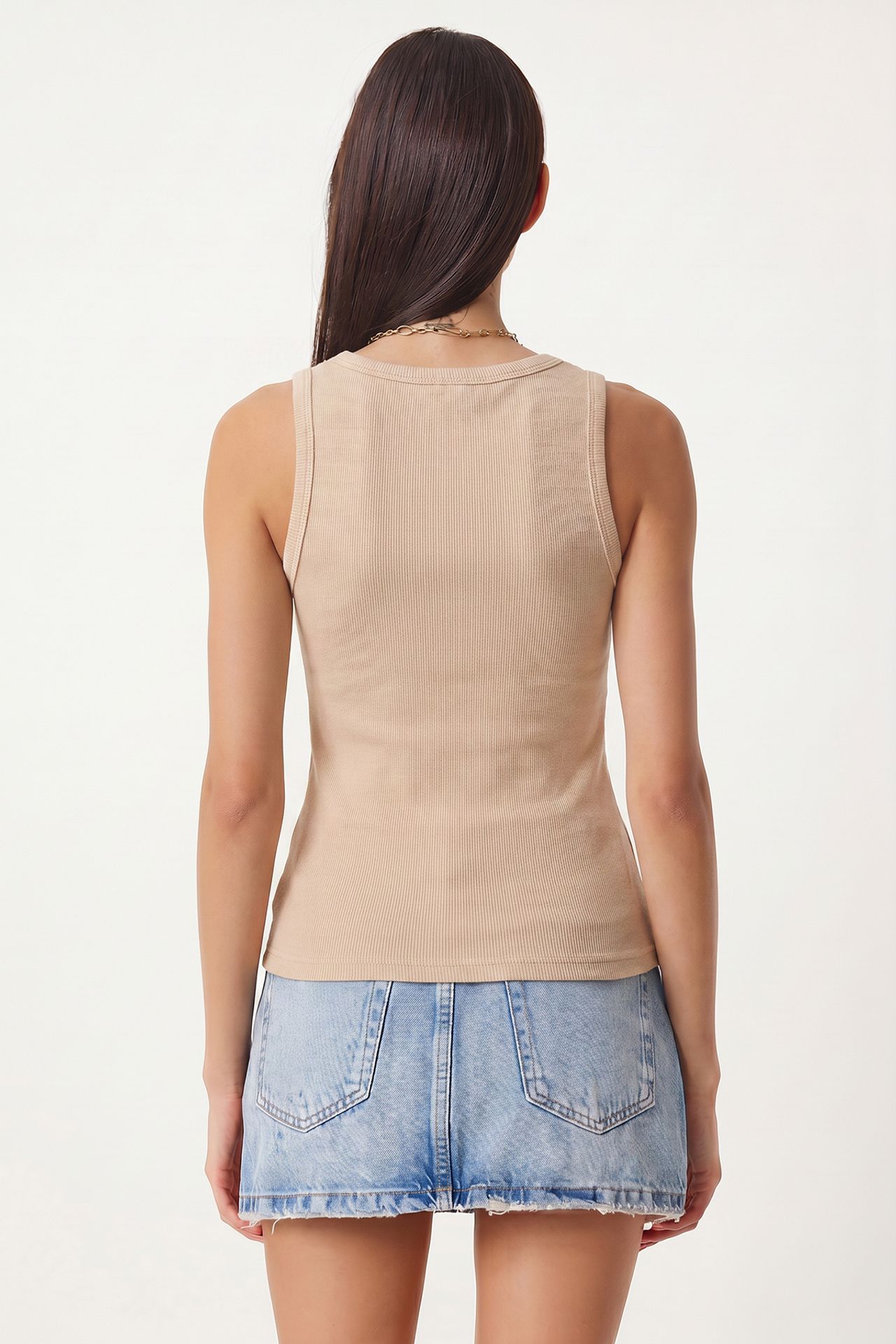 ISTANBUL Fitted U Collar Knitted 2- Pack Tank Top 5
