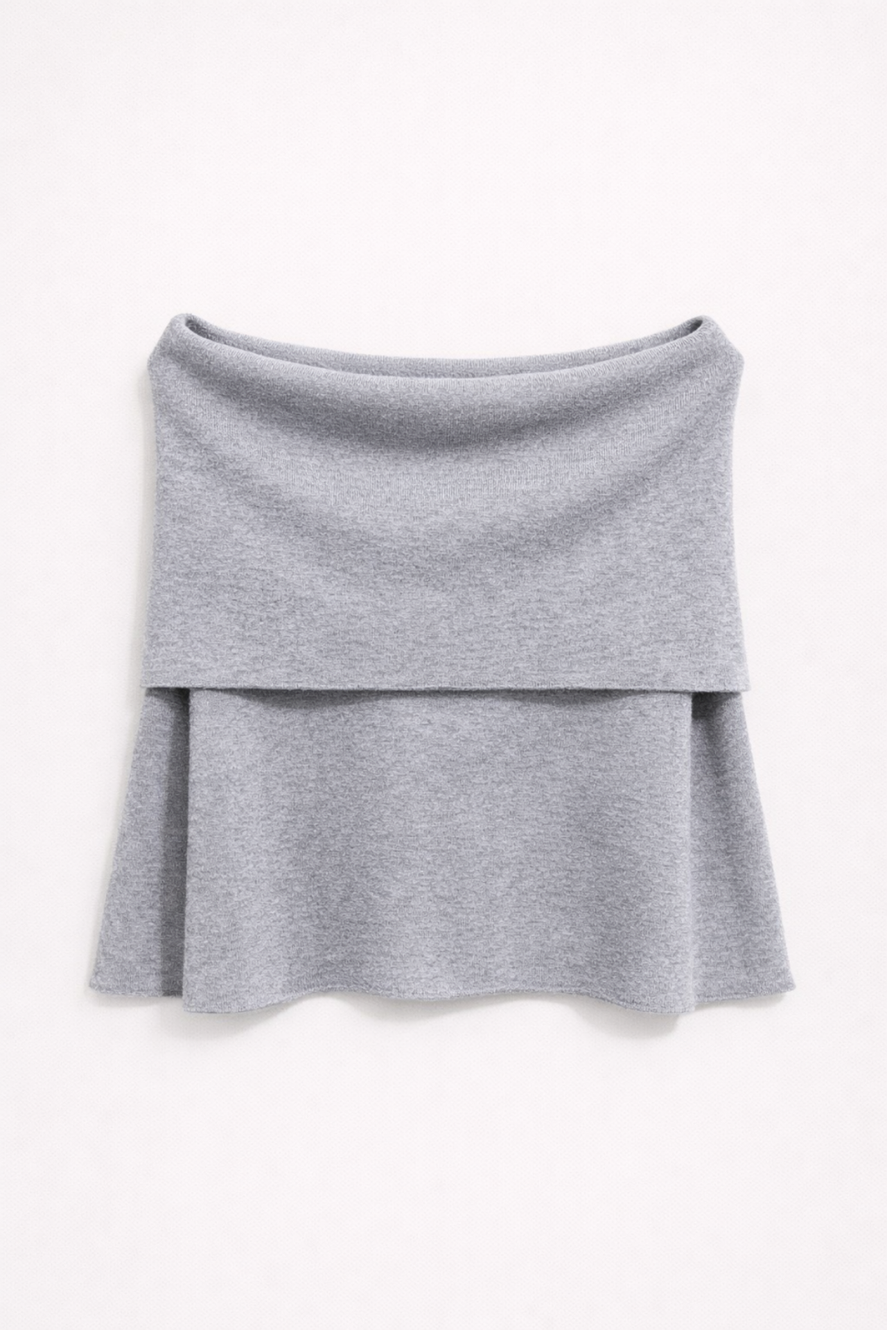 MIXRAY Oversize Fitilli Örme Bluz, Madonna Yakalı 6