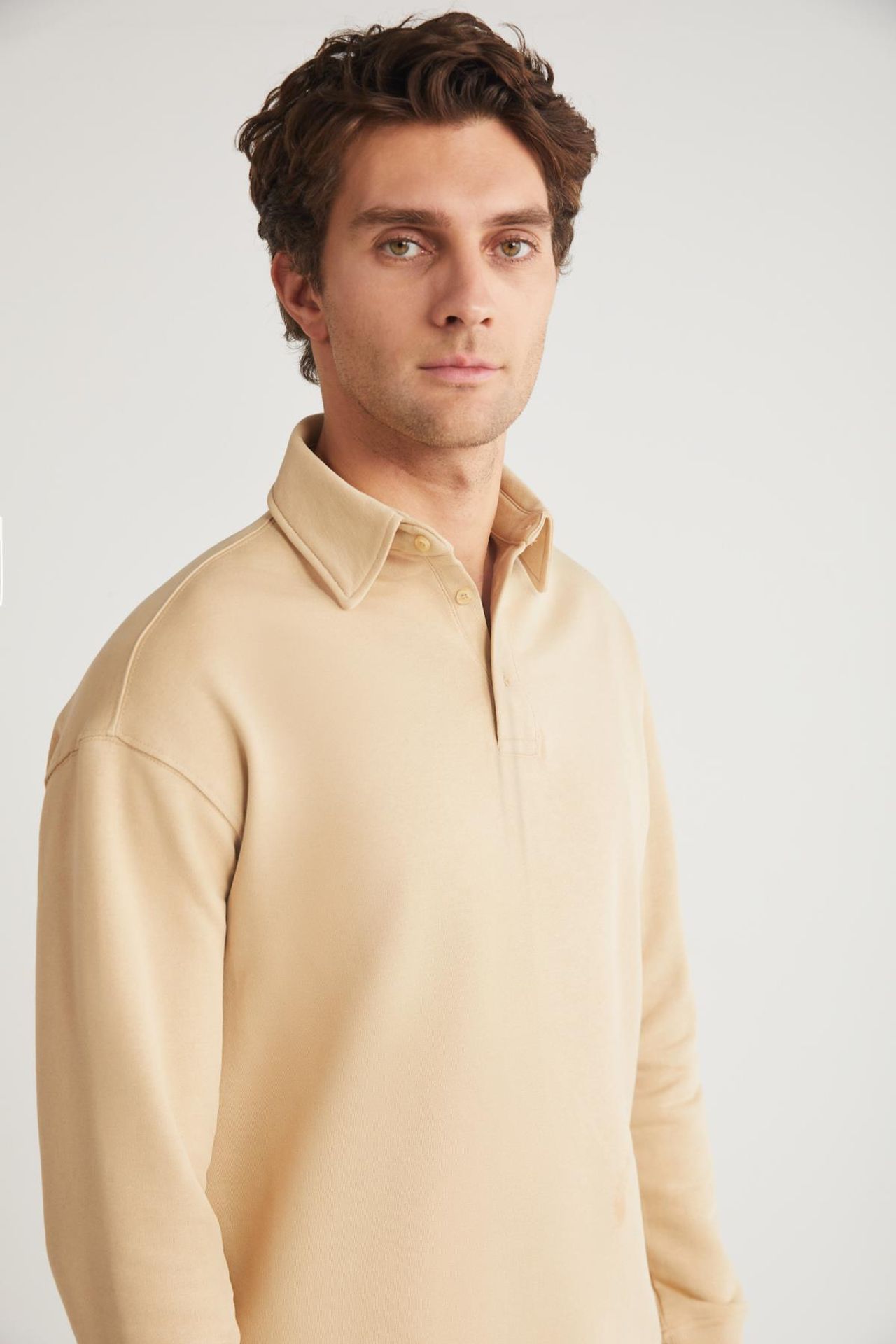 GRIMELANGE Polo Yaka Fitilli Sweatshirt 5
