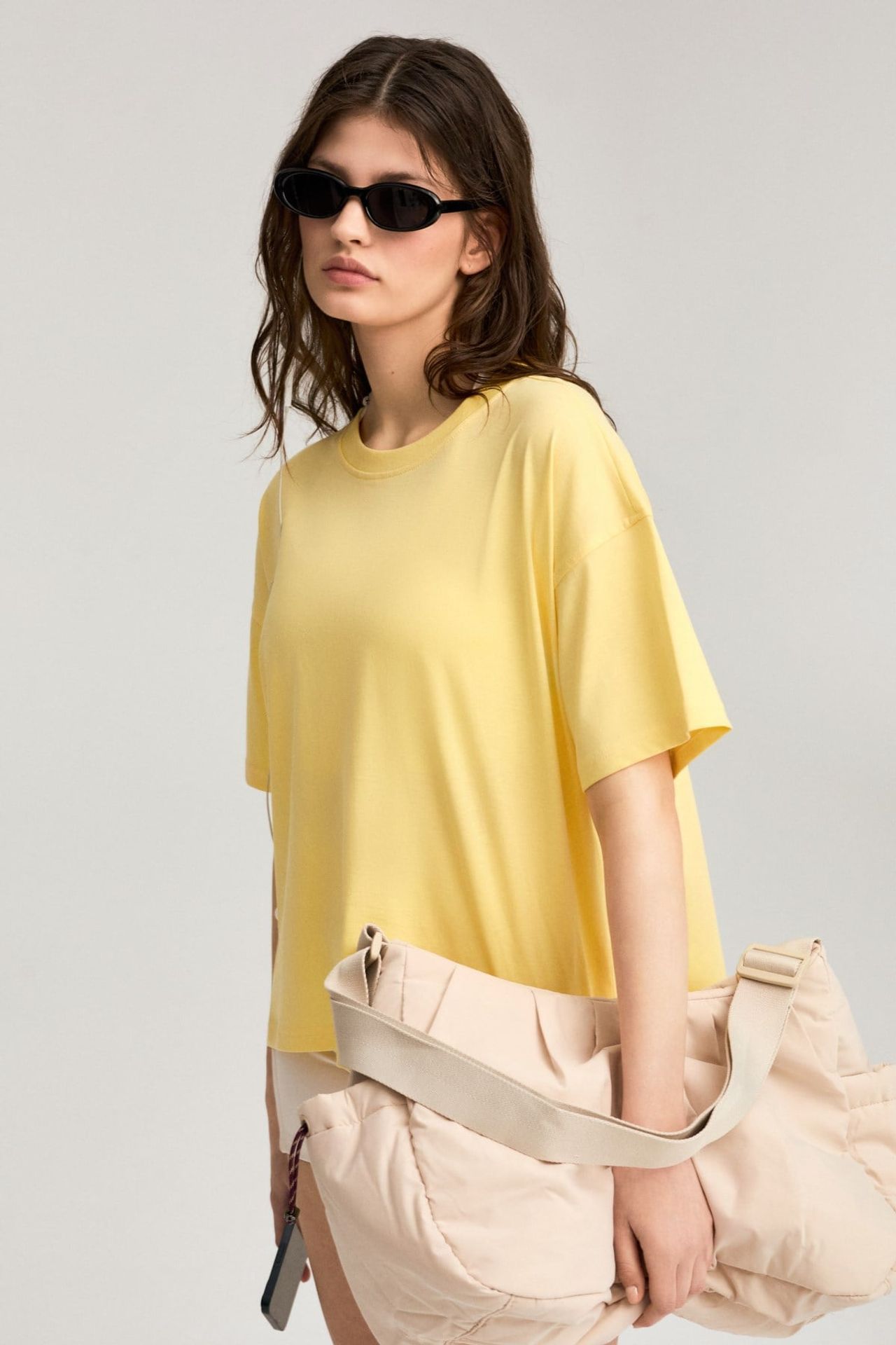 GRIMELANGE Relaxed Crew Neck Slit T-Shirt 2