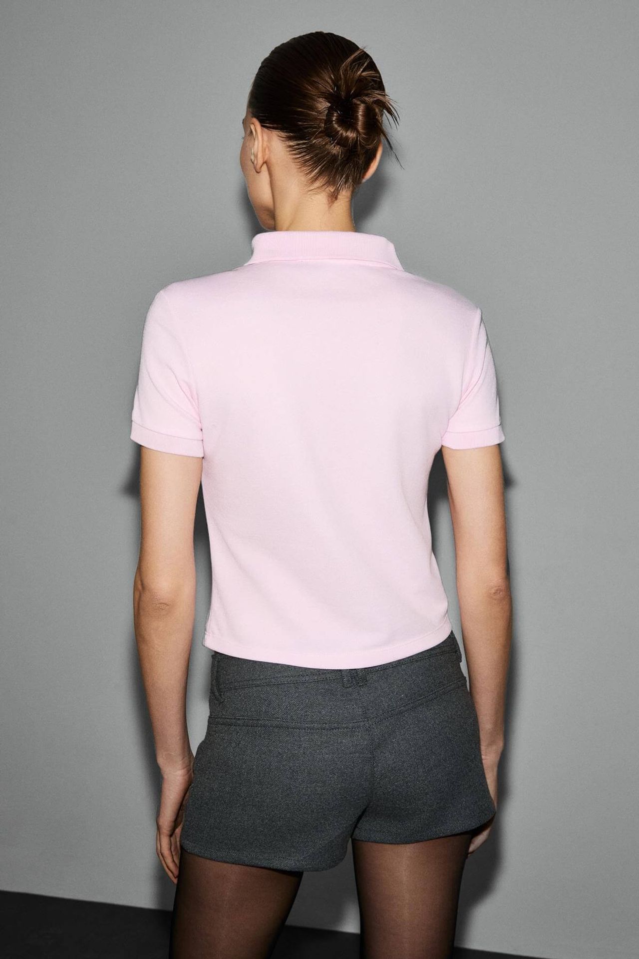 GRIMELANGE Button Polo Crop Top 6
