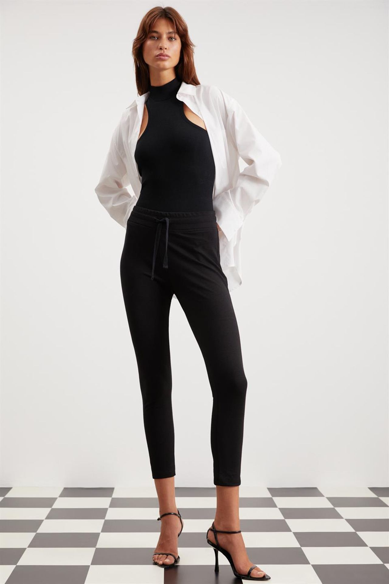 GRIMELANGE High Waist Capri Leggings 1