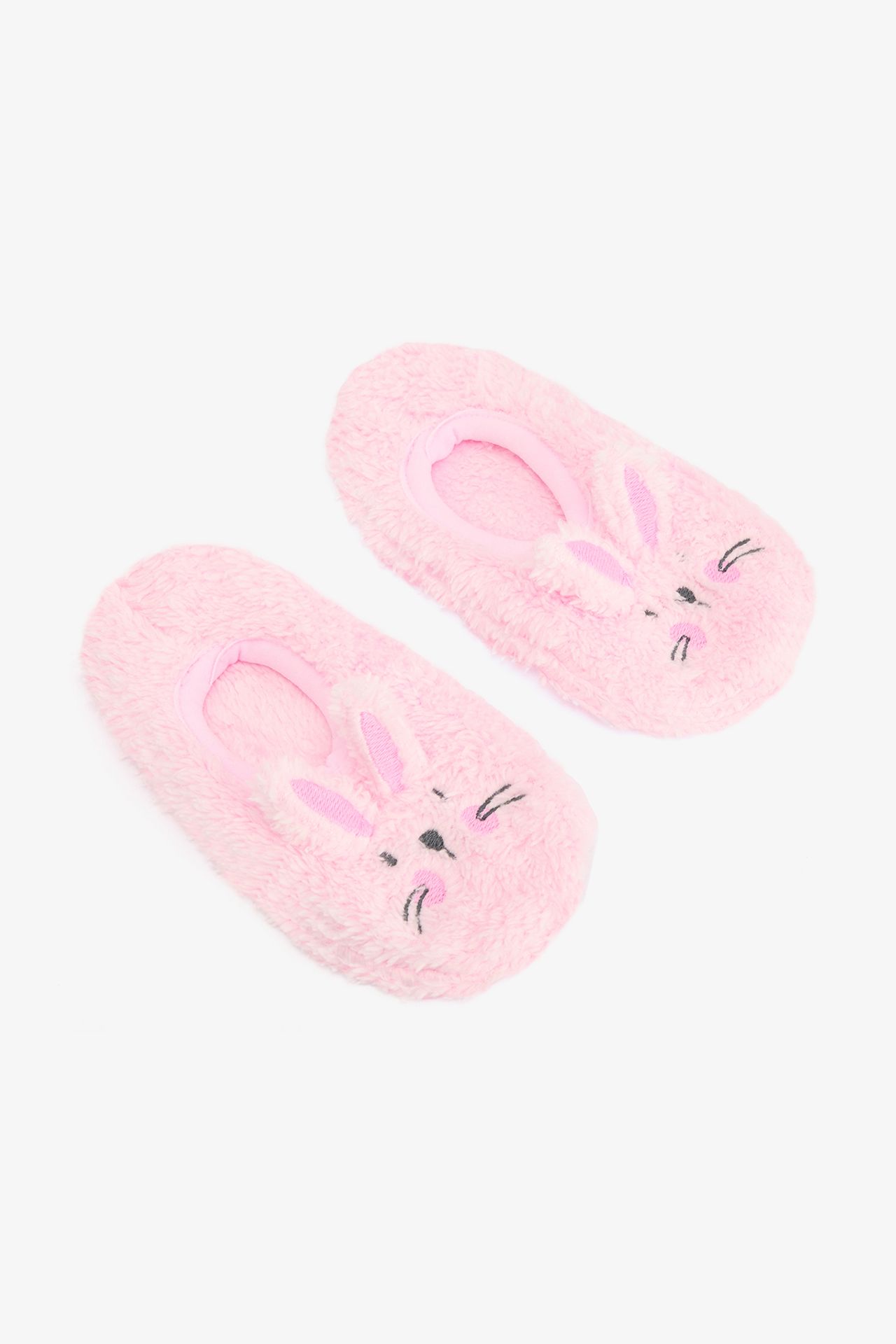PENTI Girls' Rabbit Embroidered Accessorized Non-Slip Sole Home Slippers 3