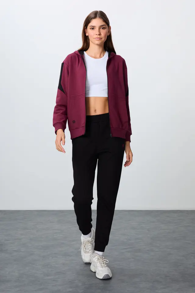 TOMMY Oversized Hooded Zip Sweatshirt And Pants Set